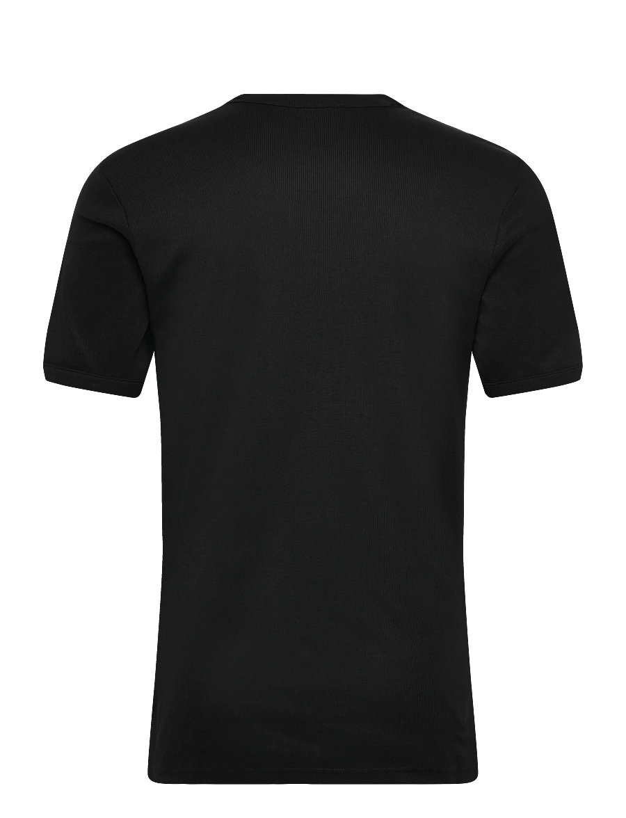 Bread & Boxers - Crew-Neck Ribbed - kortärmade t-shirts - black - 2