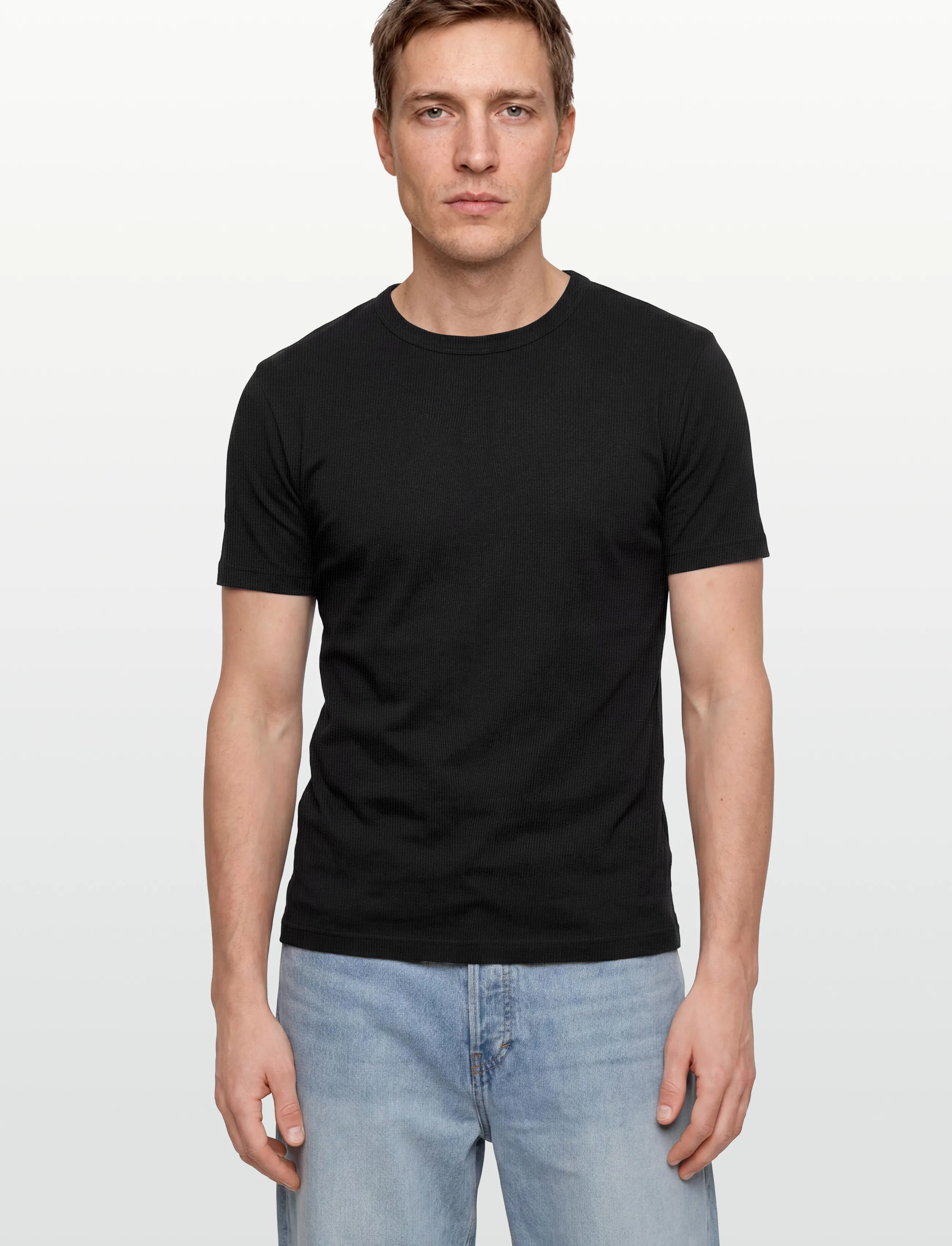 Bread & Boxers - Crew-Neck Ribbed - die niedrigsten preise - black - 3