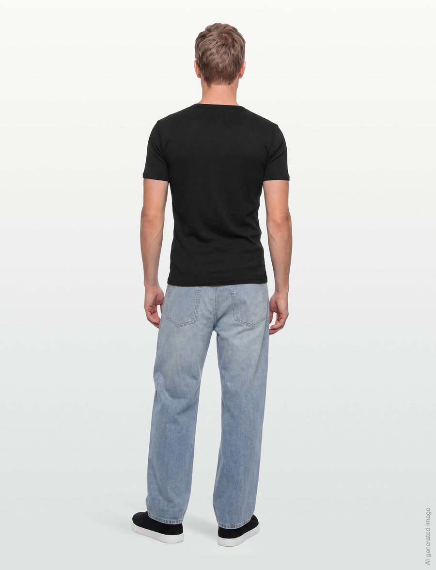 Bread & Boxers - Crew-Neck Ribbed - kortærmede t-shirts - black - 4