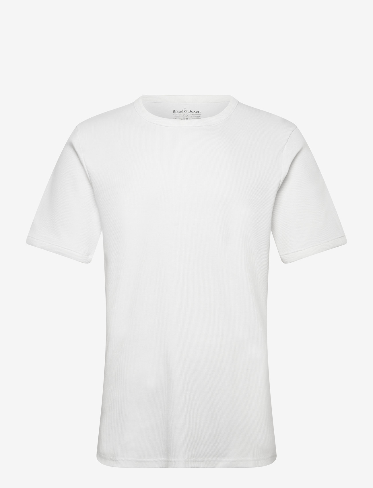 Bread & Boxers - Crew-Neck Ribbed - kurzärmelig - white - 0