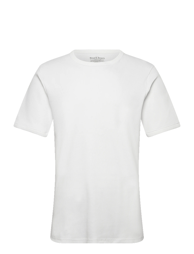 Bread & Boxers - Crew-Neck Ribbed - kurzärmelig - white - 0