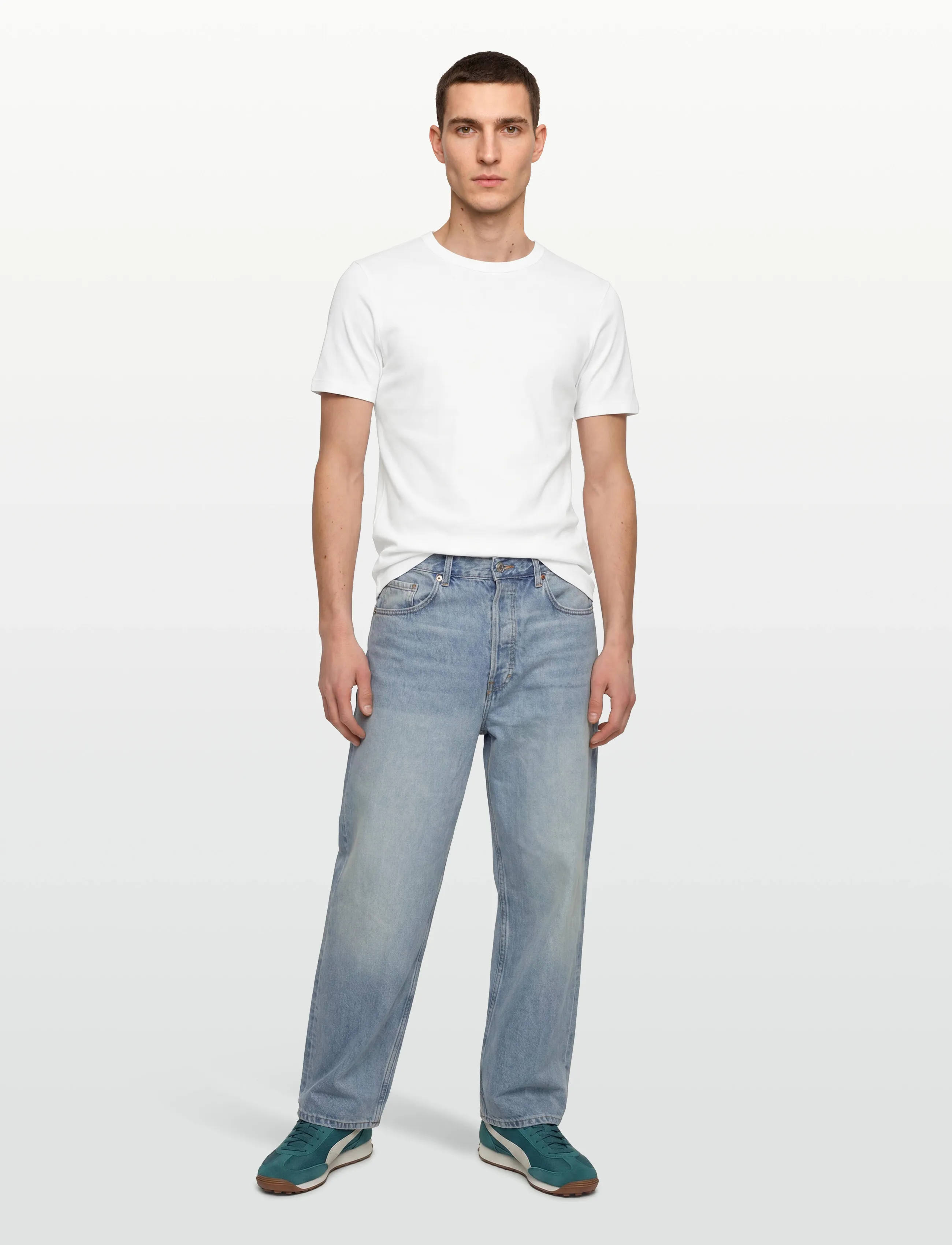 Bread & Boxers - Crew-Neck Ribbed - laveste priser - white - 0