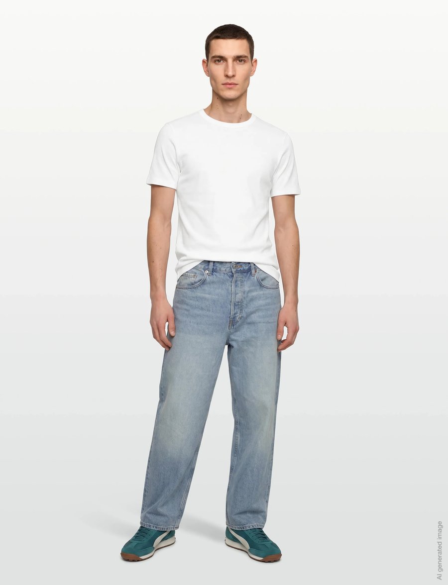 Bread & Boxers - Crew-Neck Ribbed - lühikeste varrukatega t-särgid - white - 0