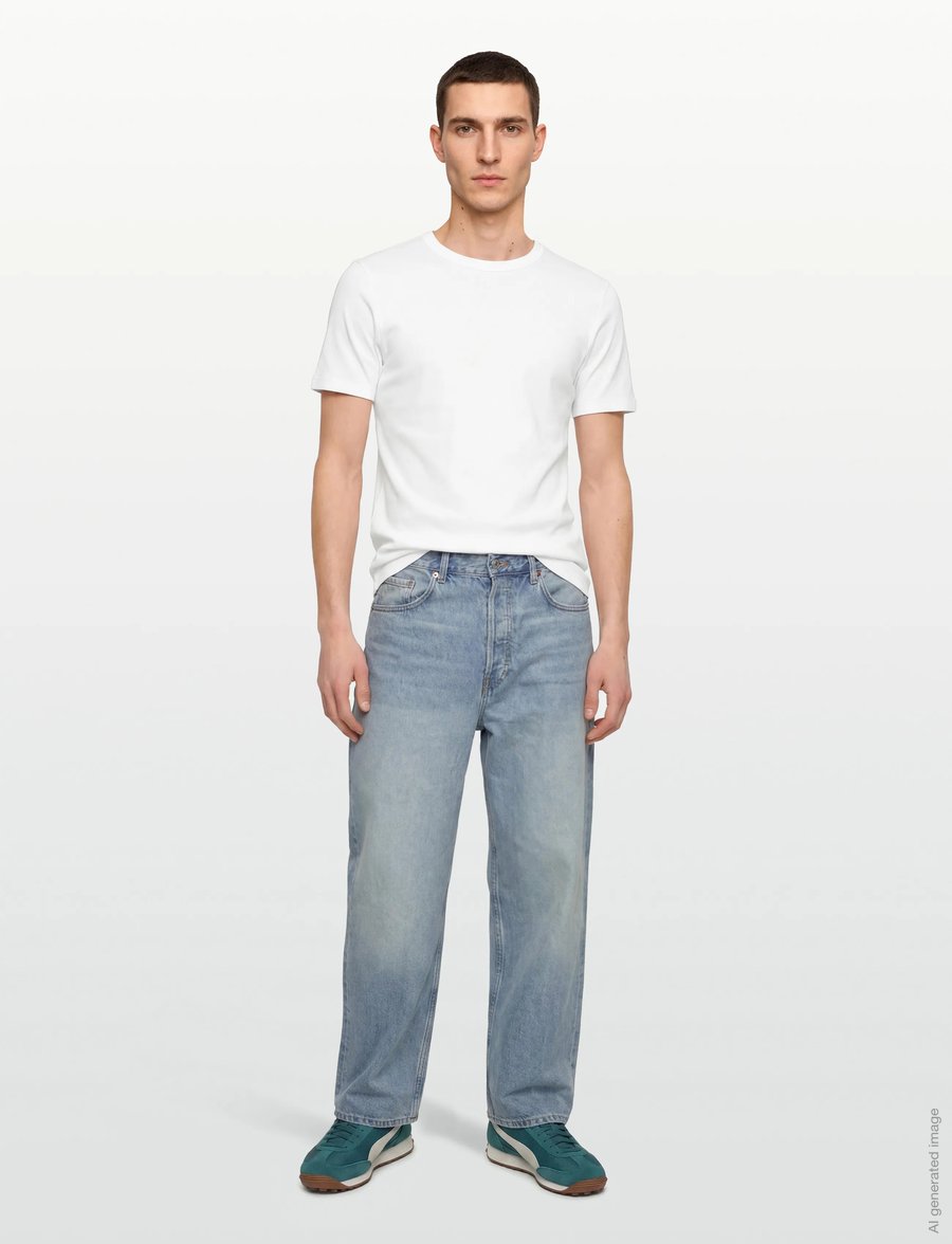 Bread & Boxers - Crew-Neck Ribbed - kurzärmelige t-shirts - white - 0