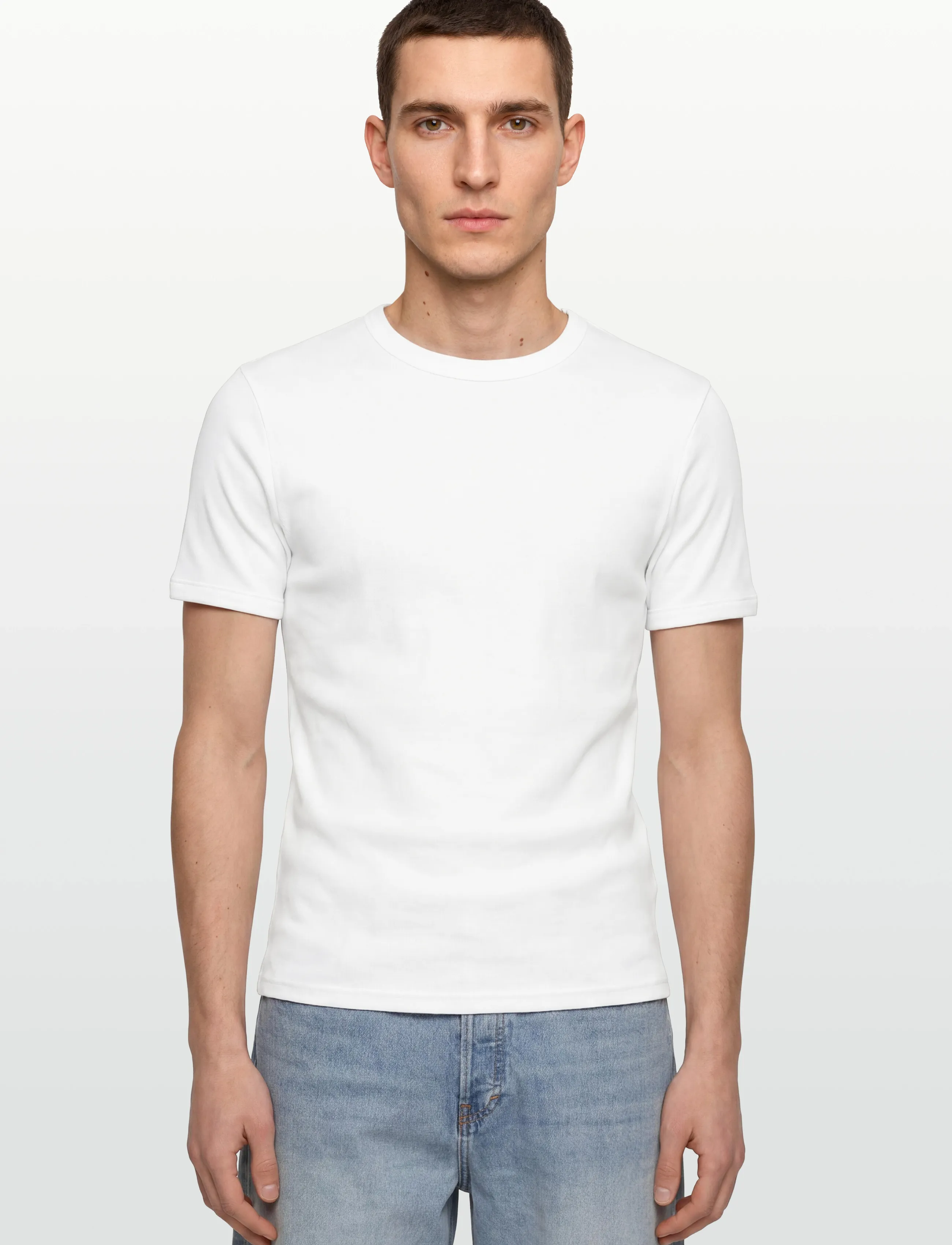Bread & Boxers - Crew-Neck Ribbed - laveste priser - white - 3