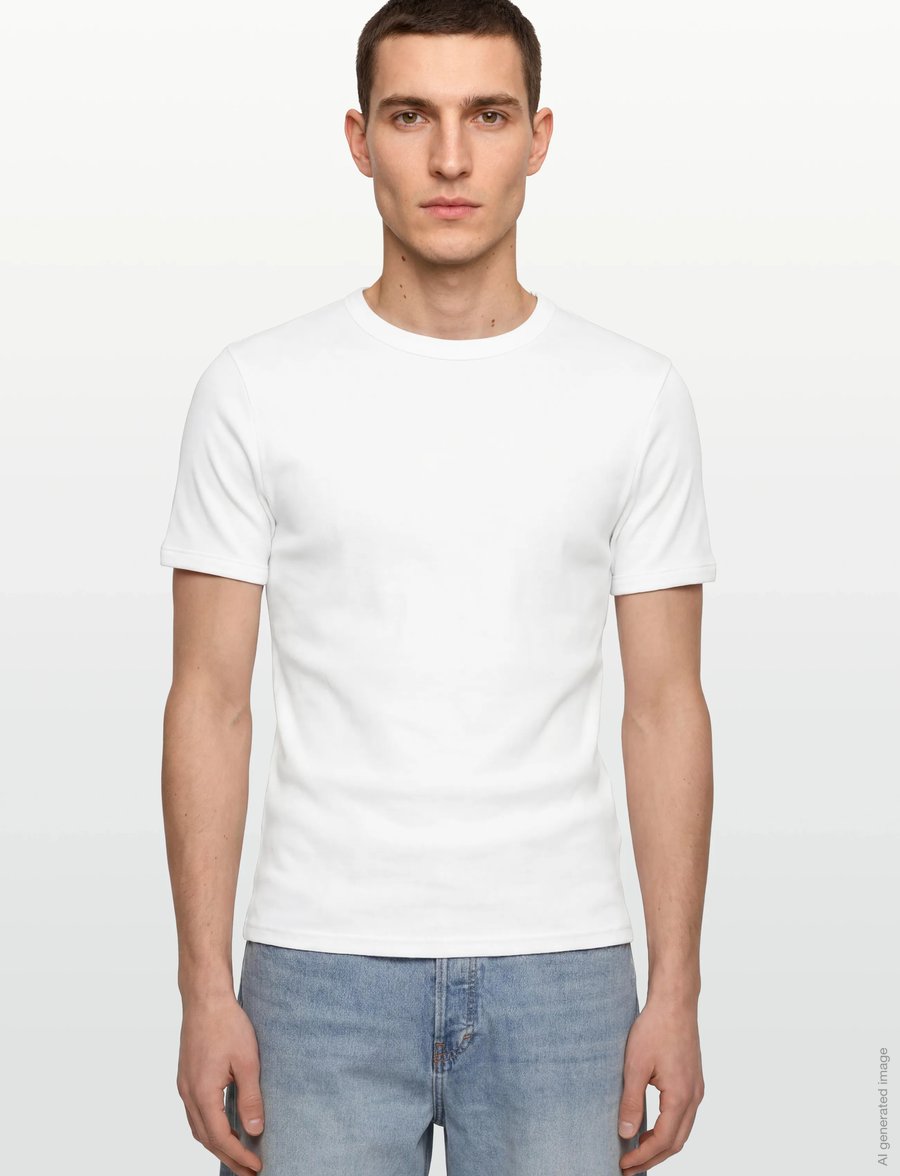 Bread & Boxers - Crew-Neck Ribbed - kortärmade t-shirts - white - 3