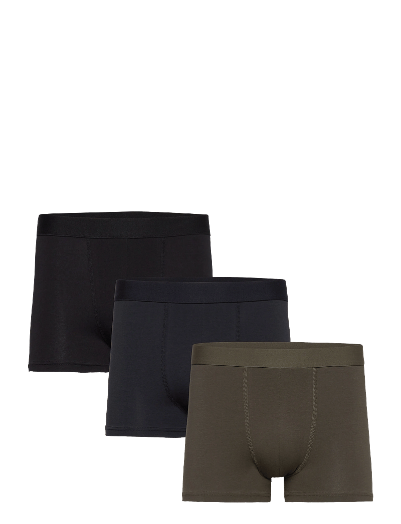 Bread & Boxers - 3-pack boxer brief mixed color - unterhosen im multipack - black, navy, army green - 1