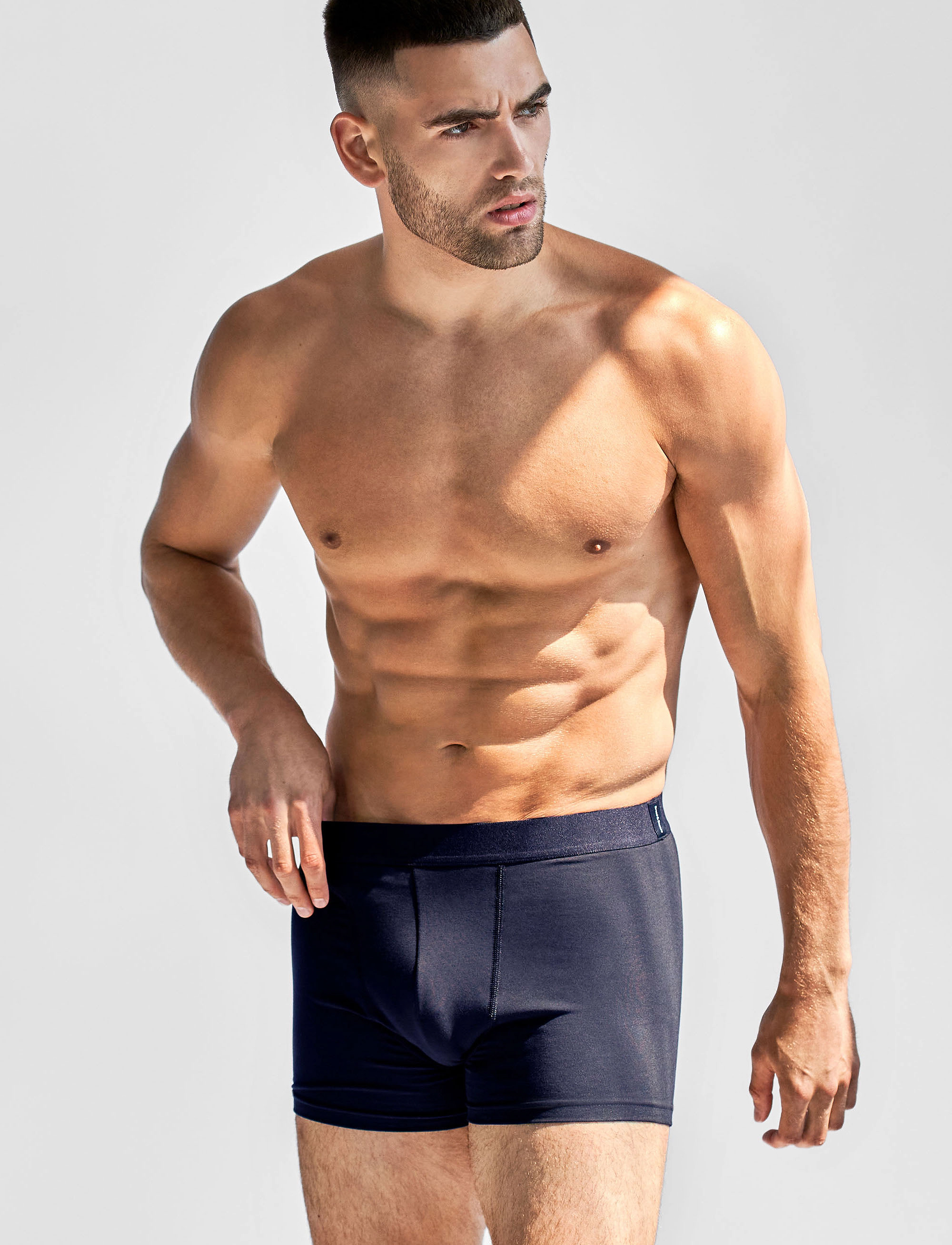 Bread & Boxers 3-Pack Boxer Brief Mixed Color, L, Underwear, Blau - Boxers, Männerswear