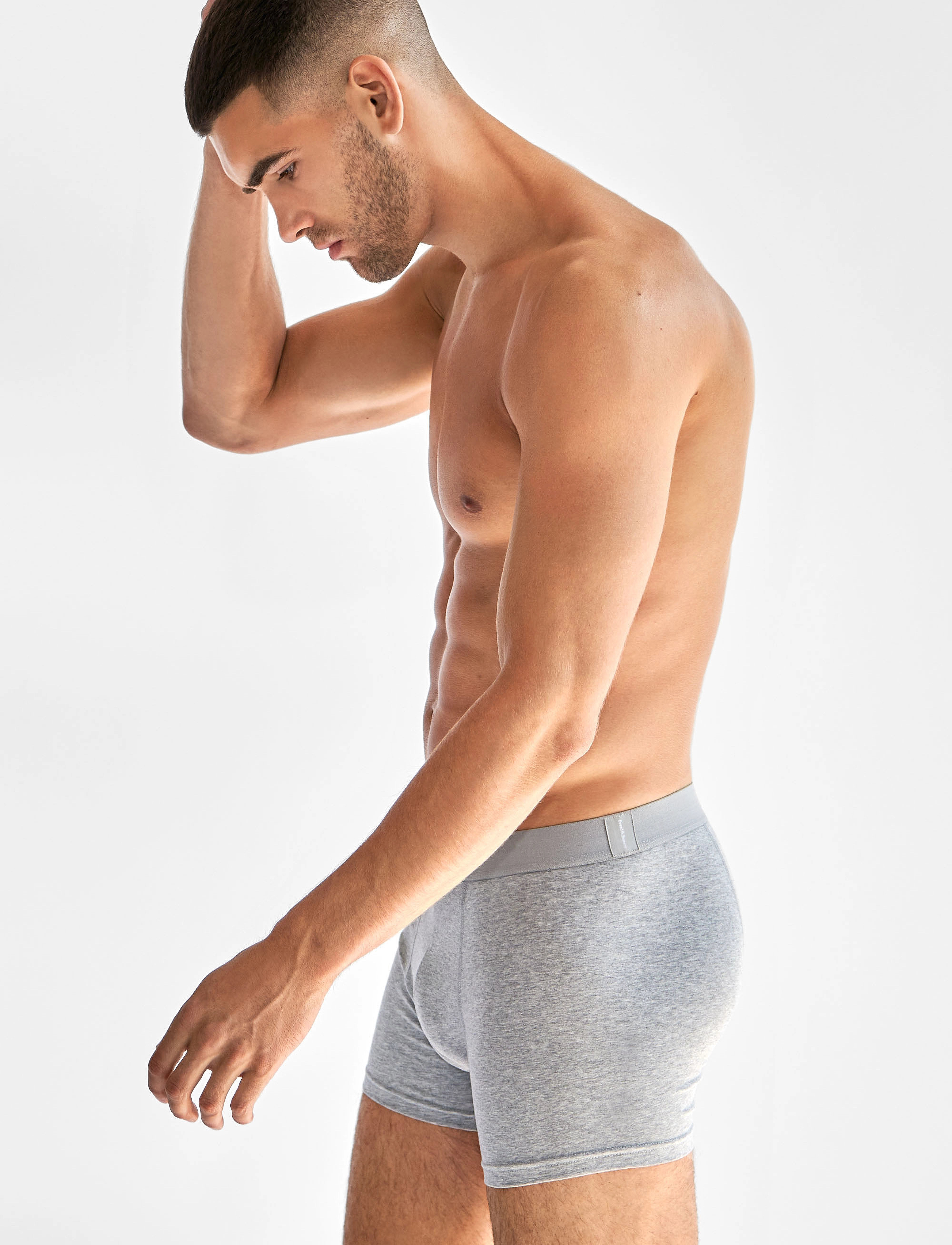 Bread & Boxers - 3-pack boxer brief mixed color - lowest prices - grey melange - 2