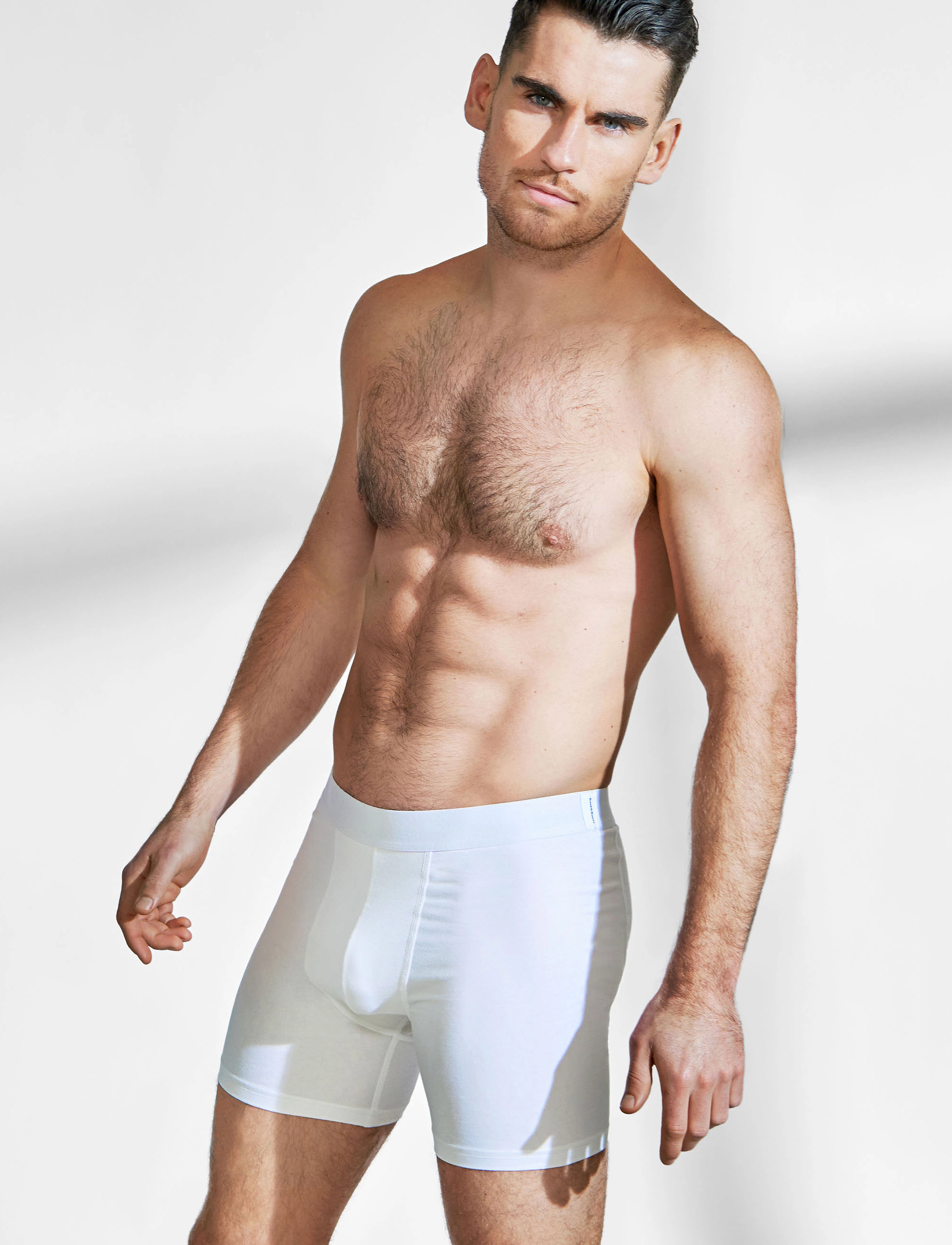 Bread & Boxers - 3-Pack Boxer Brief Extra Long - madalaimad hinnad - white - 2