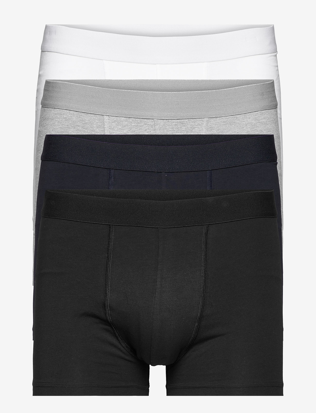 Bread & Boxers - Boxer Brief Multipack - boxershorts - white/back/grey/navy - 0