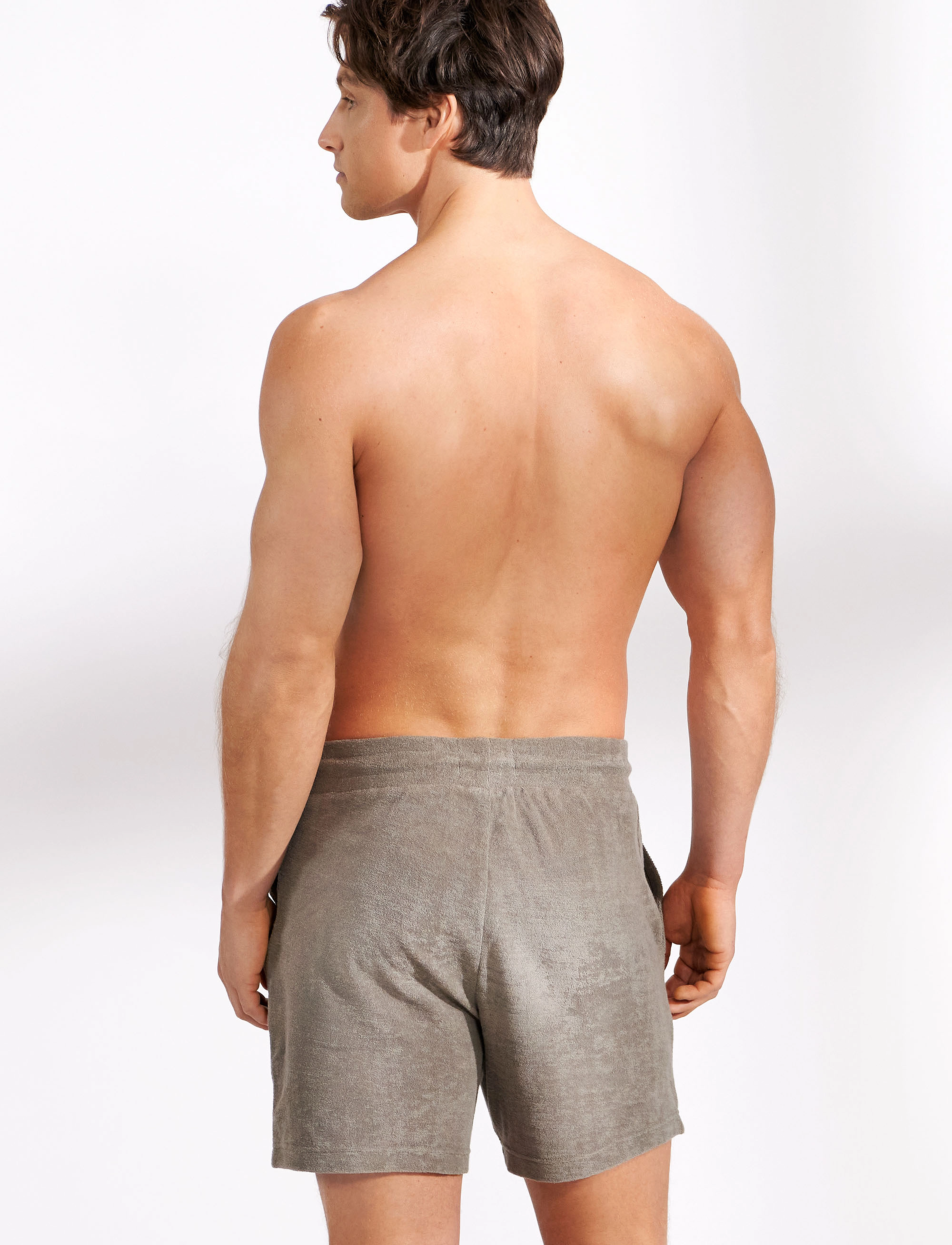Bread & Boxers - Terry Shorts - sage green - 4