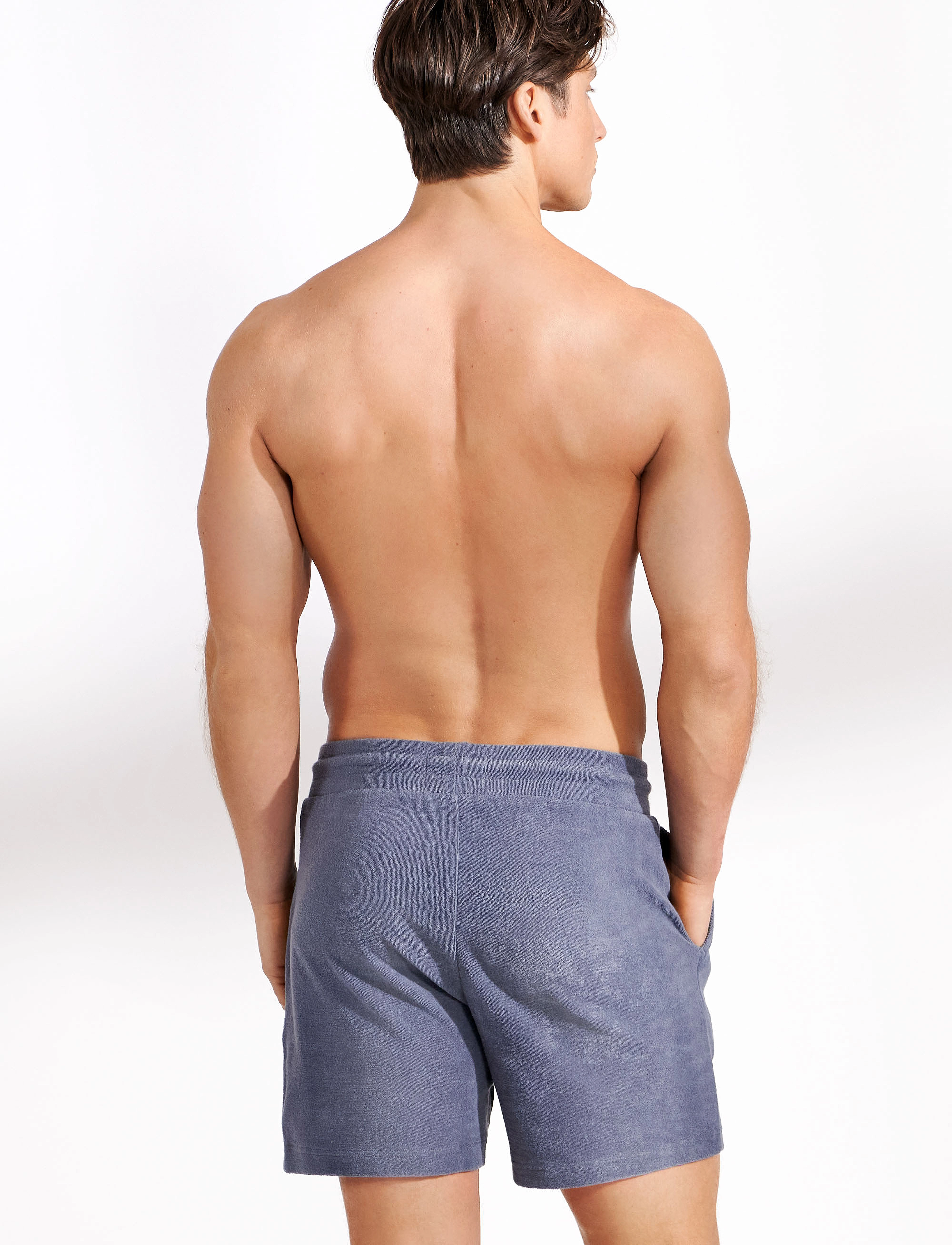 Bread & Boxers - Terry Shorts - smoky blue - 4