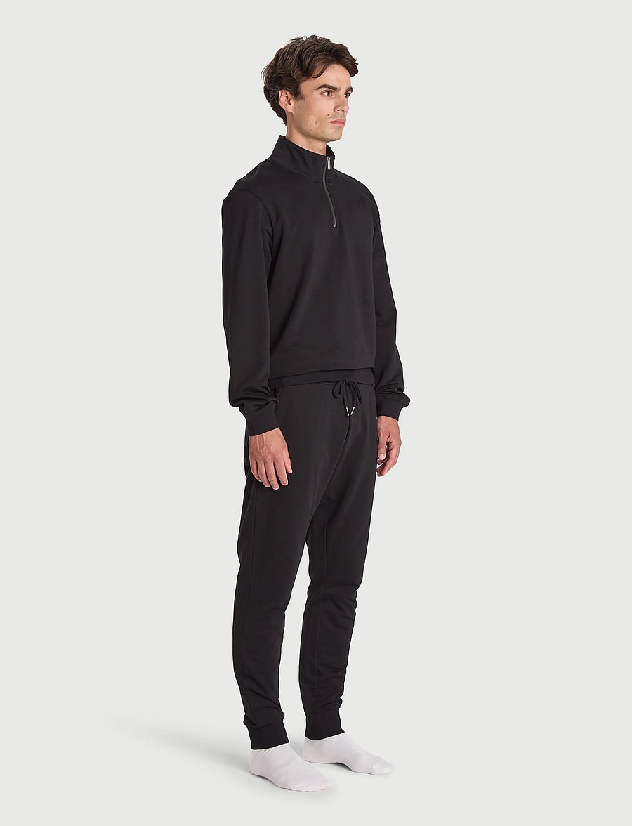 Bread & Boxers - Half Zip (GOTS) - pullover mit halbem reißverschluss - black - 3