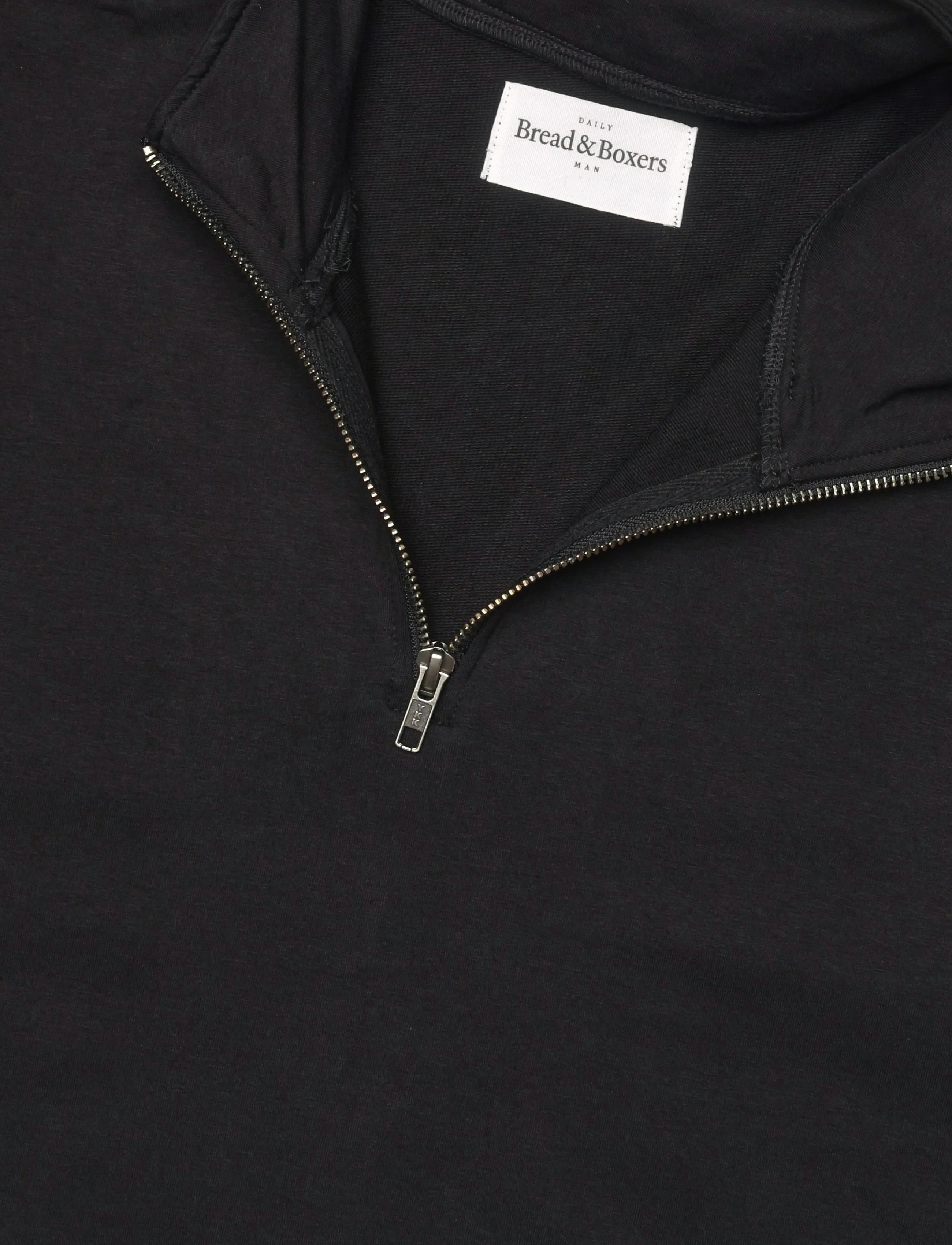 Bread & Boxers - Half Zip (GOTS) - poolpika lukuga džemprid - black - 2