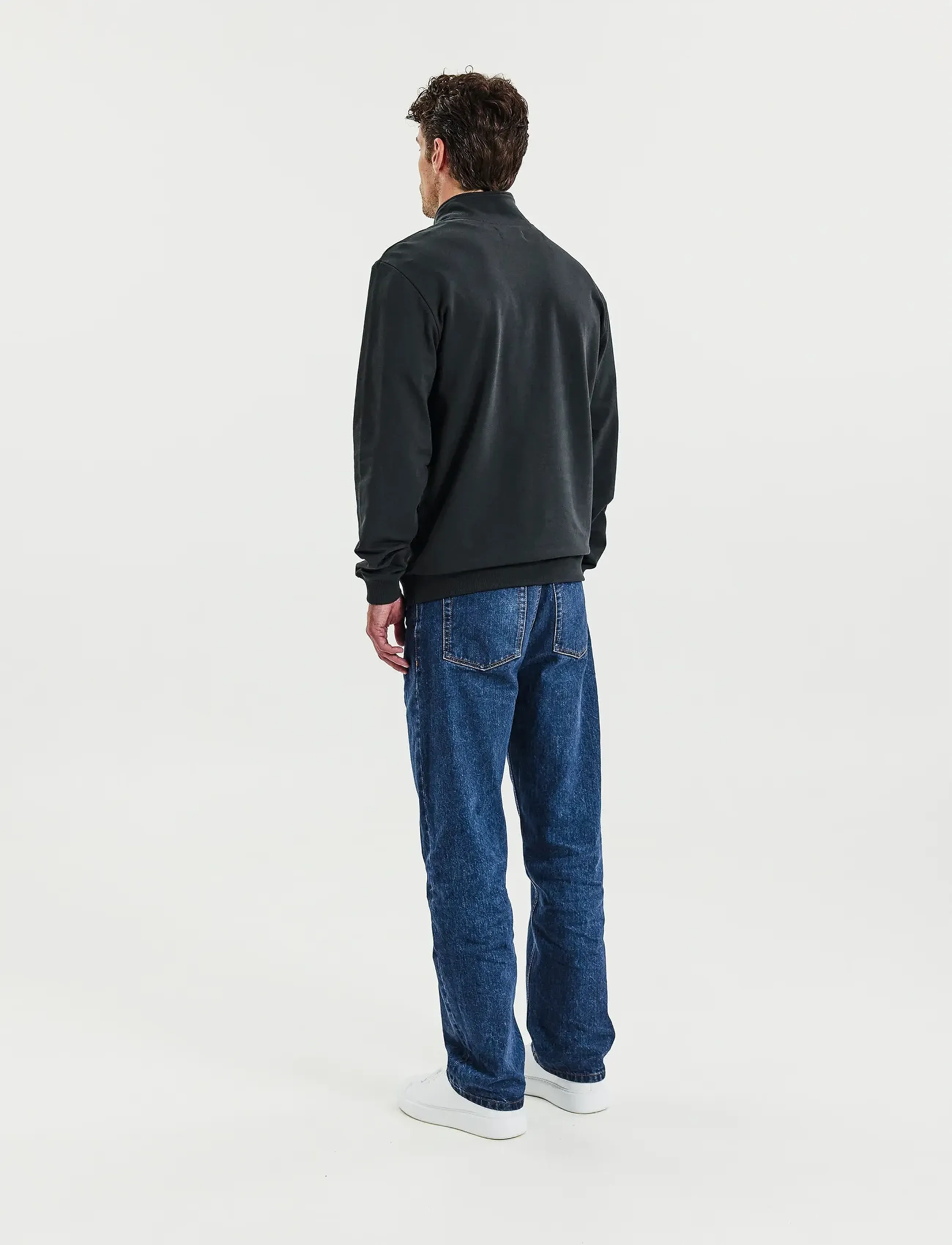 Bread & Boxers - Half Zip - half zip jumpers - charcoal - 3