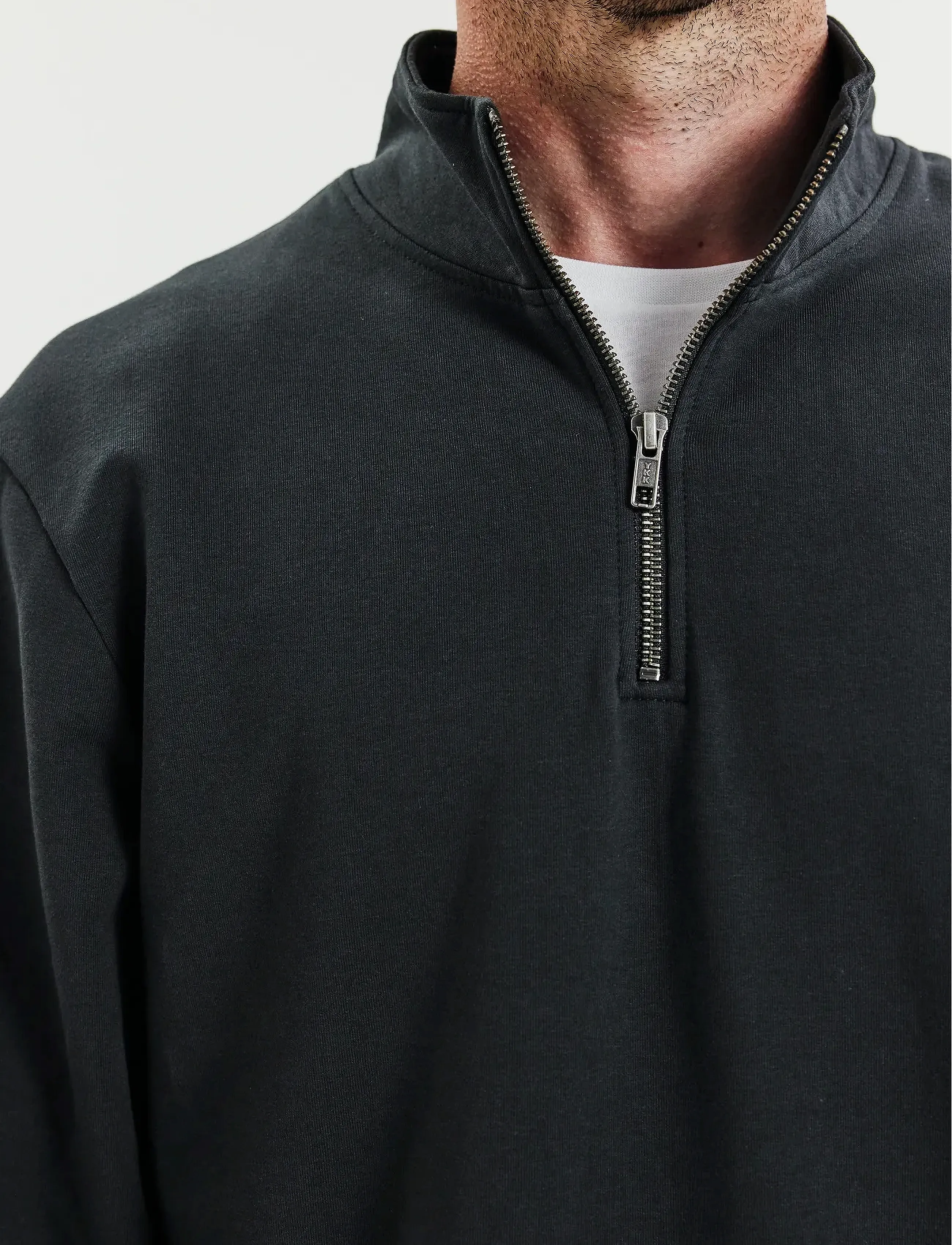 Bread & Boxers - Half Zip - half zip jumpers - charcoal - 5