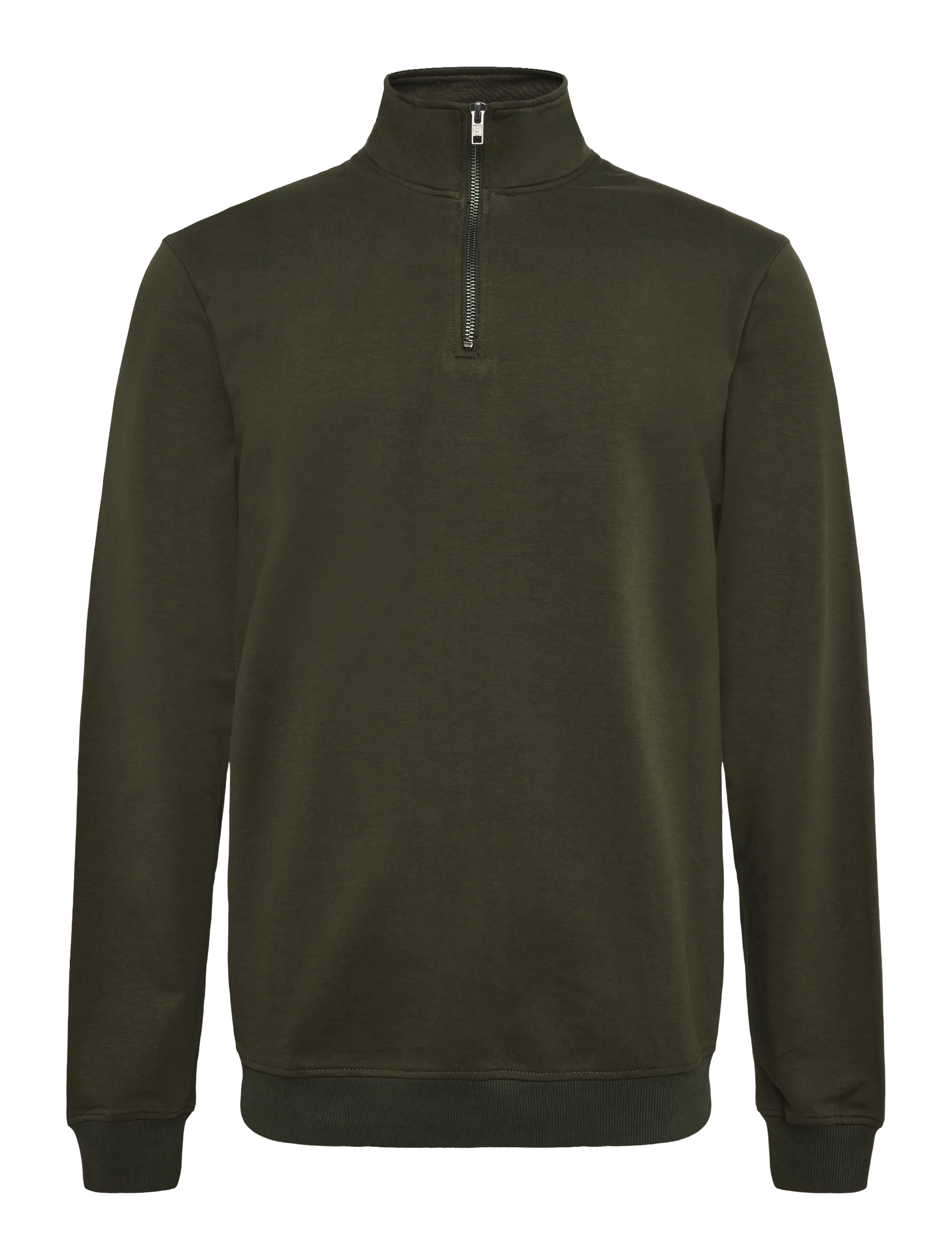 Bread & Boxers Half Zip (GOTS) - Bread & Boxers - DEEP FOREST / khaki/green