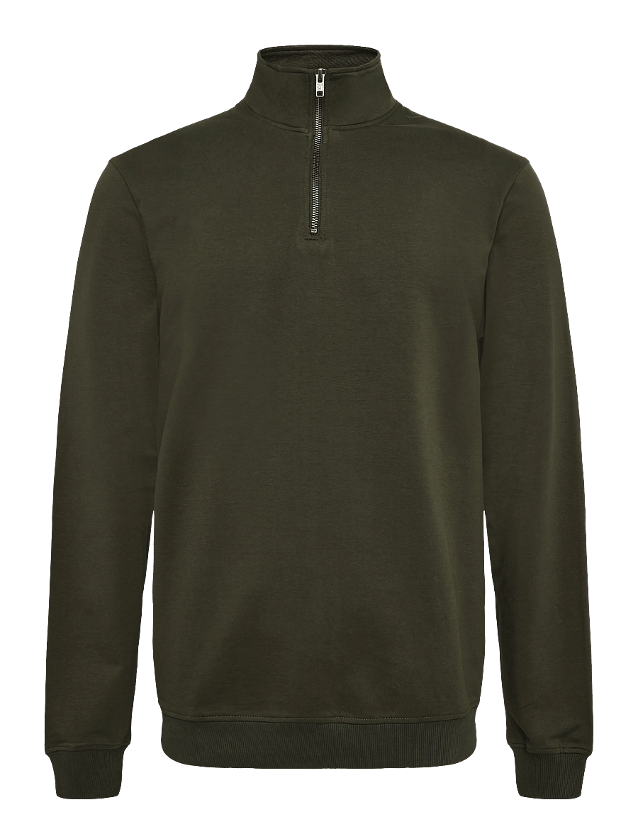 Bread & Boxers - Half Zip (GOTS) - halfzip strik - deep forest - 0