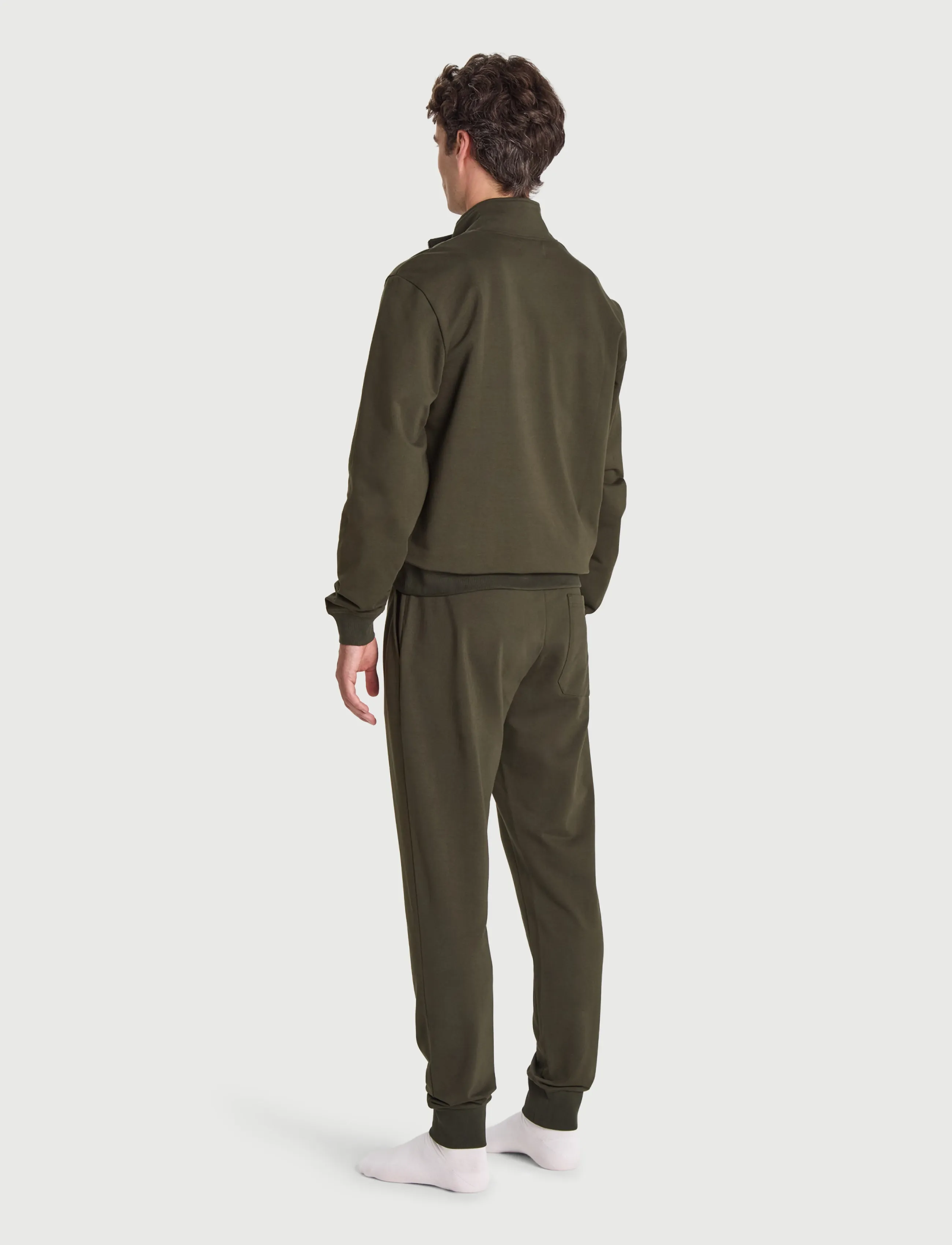 Bread & Boxers - Half Zip (GOTS) - pullover mit halbem reißverschluss - deep forest - 4