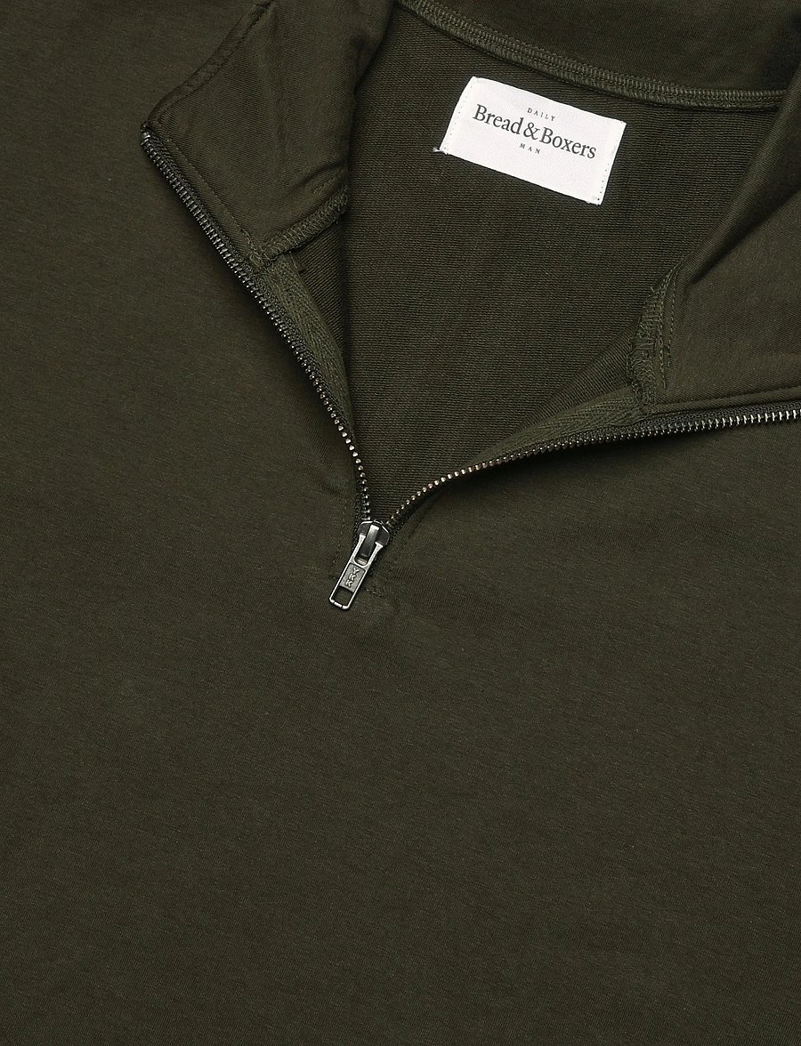Bread & Boxers - Half Zip (GOTS) - halfzip strik - deep forest - 2