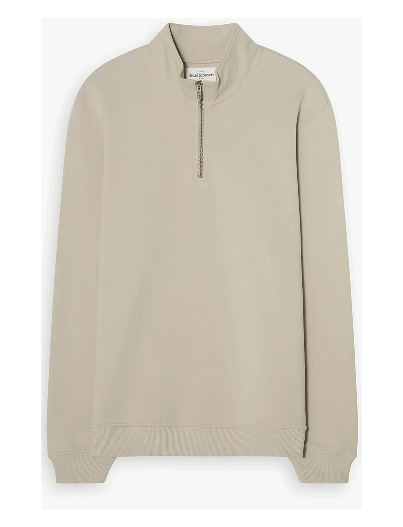 Bread & Boxers - Half Zip - halfzip strik - greige - 1