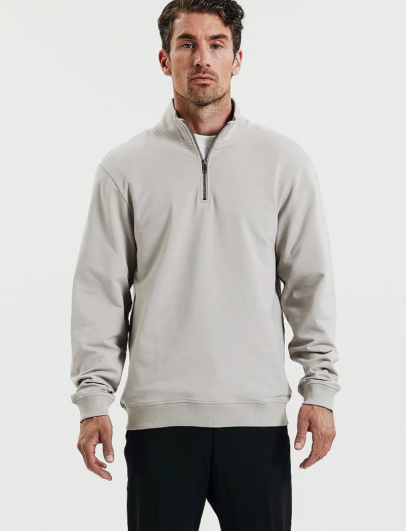 Bread & Boxers - Half Zip - halfzip strik - greige - 0