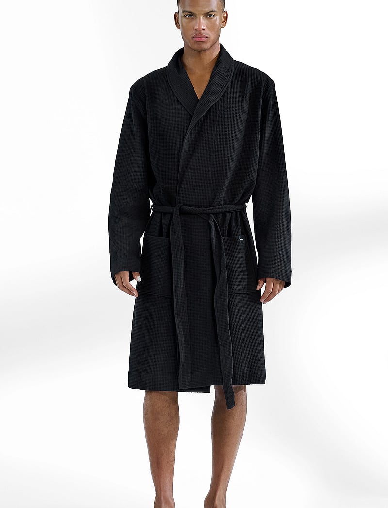 Bread & Boxers - Robe - bademäntel - black - 0