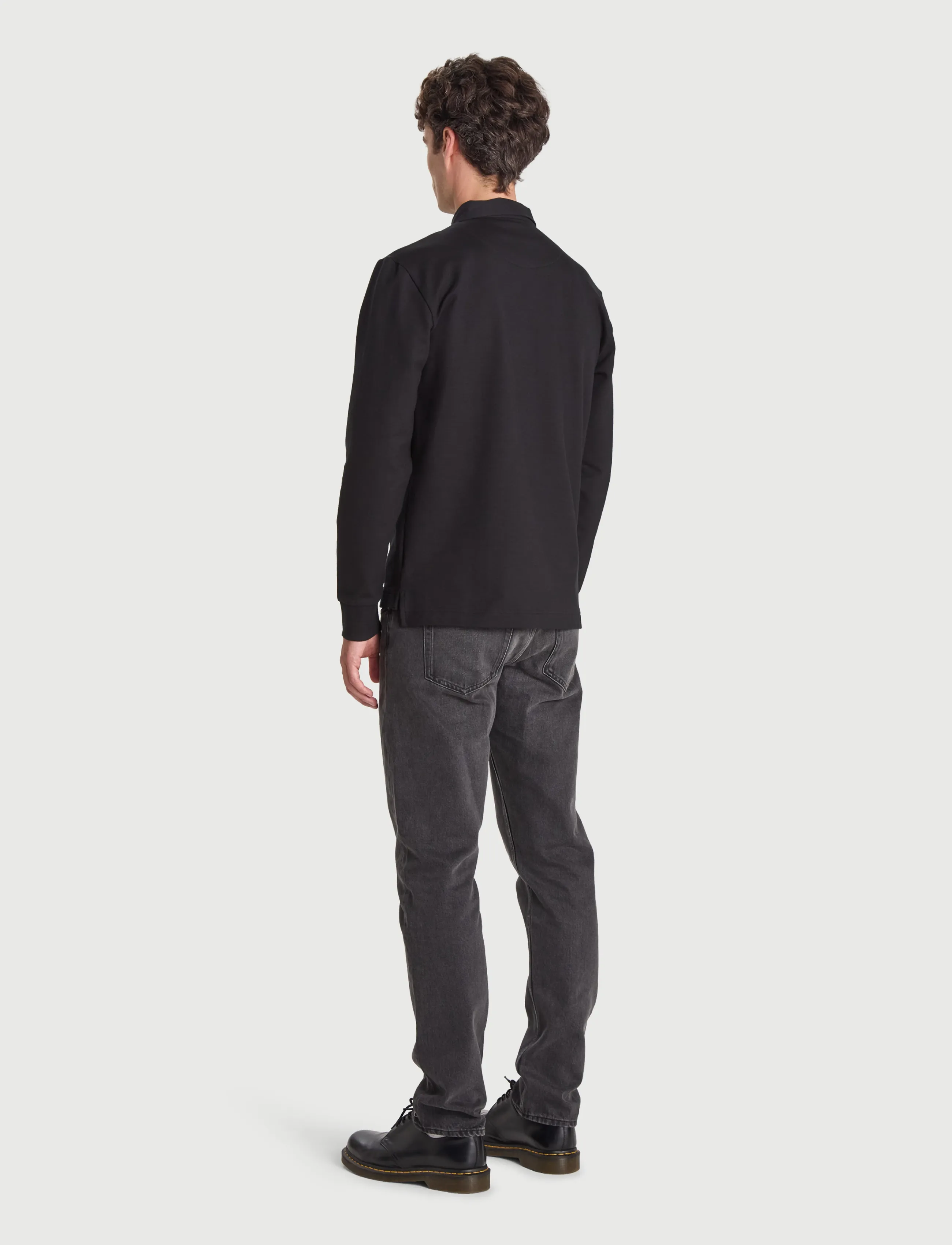 Bread & Boxers - Rugby Sweater (GOTS) - efterårstøj - black - 4