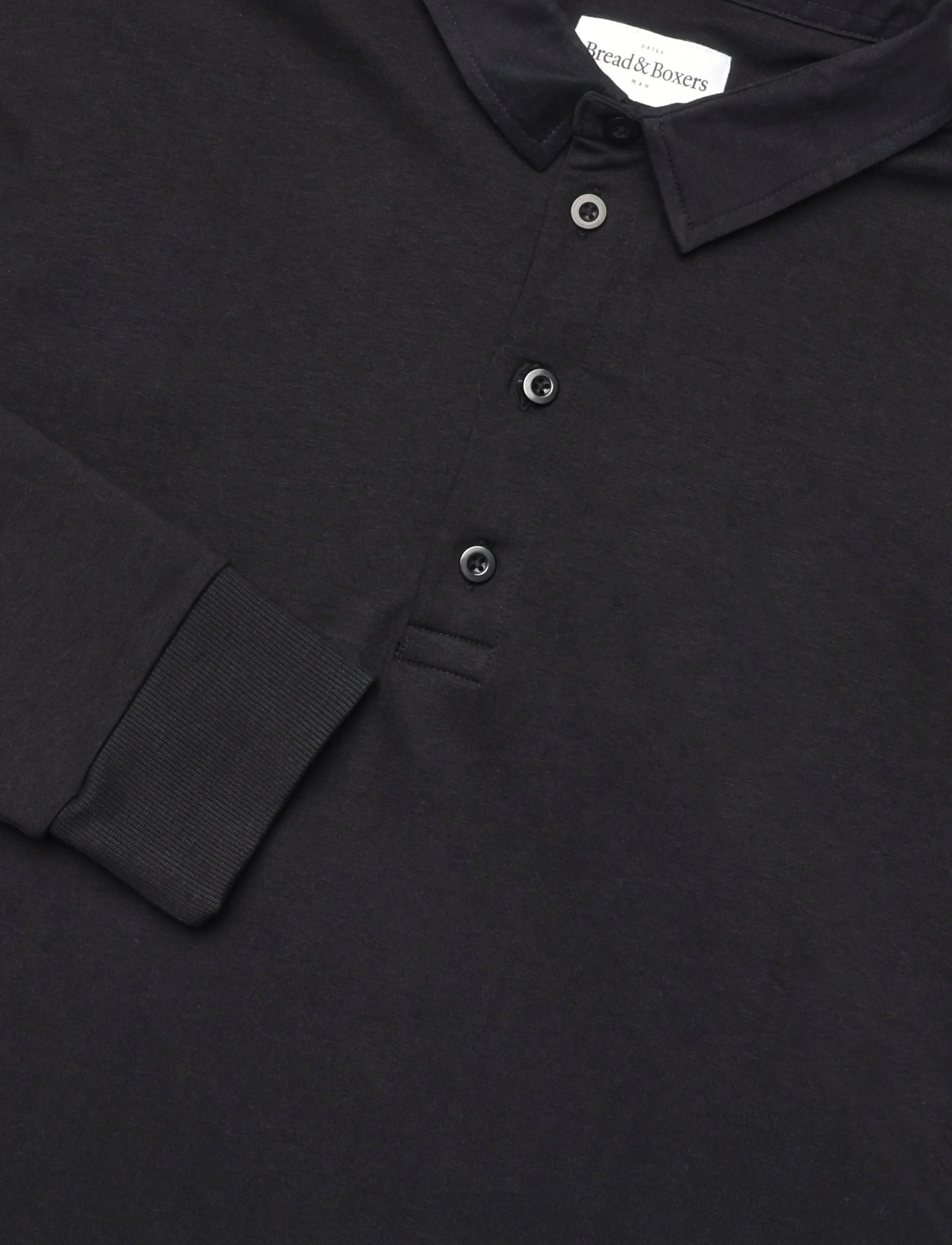 Bread & Boxers - Rugby Sweater (GOTS) - efterårstøj - black - 5