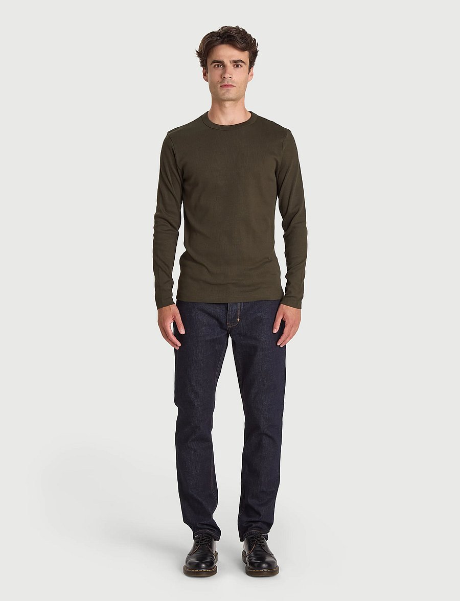 Bread & Boxers - Long Sleeve ribbed (GOTS) - pyjamasöverdelar - deep forest - 0