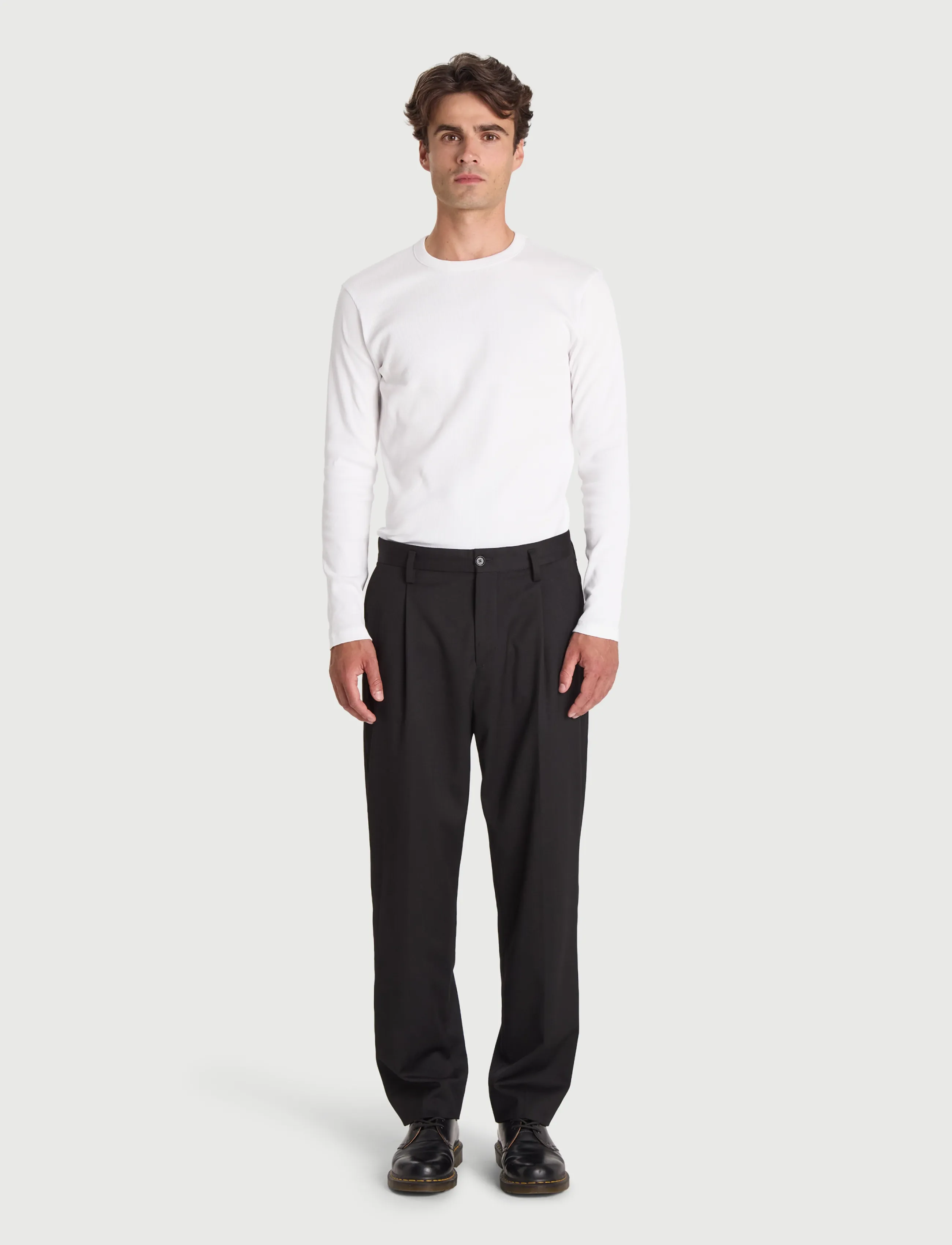 Bread & Boxers - Long Sleeve ribbed (GOTS) - pyjamasöverdelar - white - 0