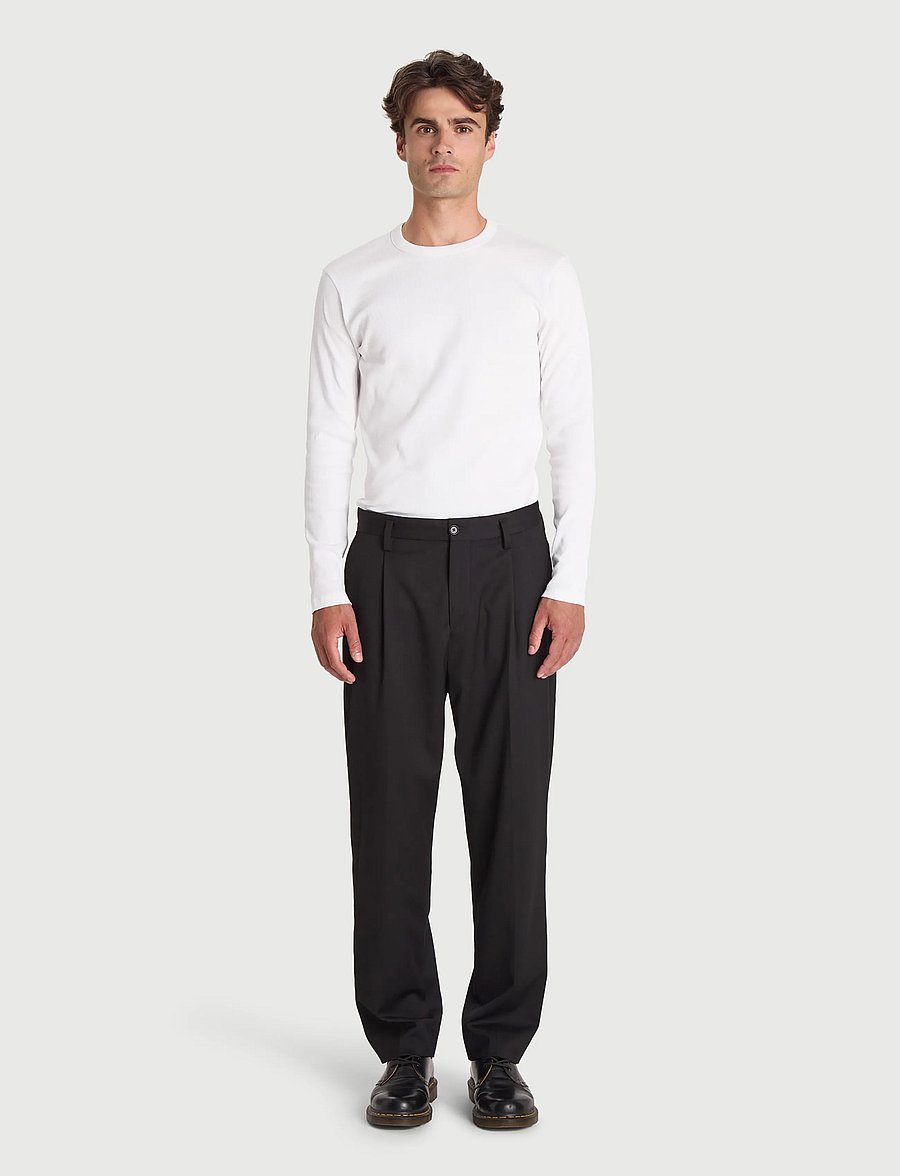 Bread & Boxers - Long Sleeve ribbed (GOTS) - pyjamasöverdelar - white - 0
