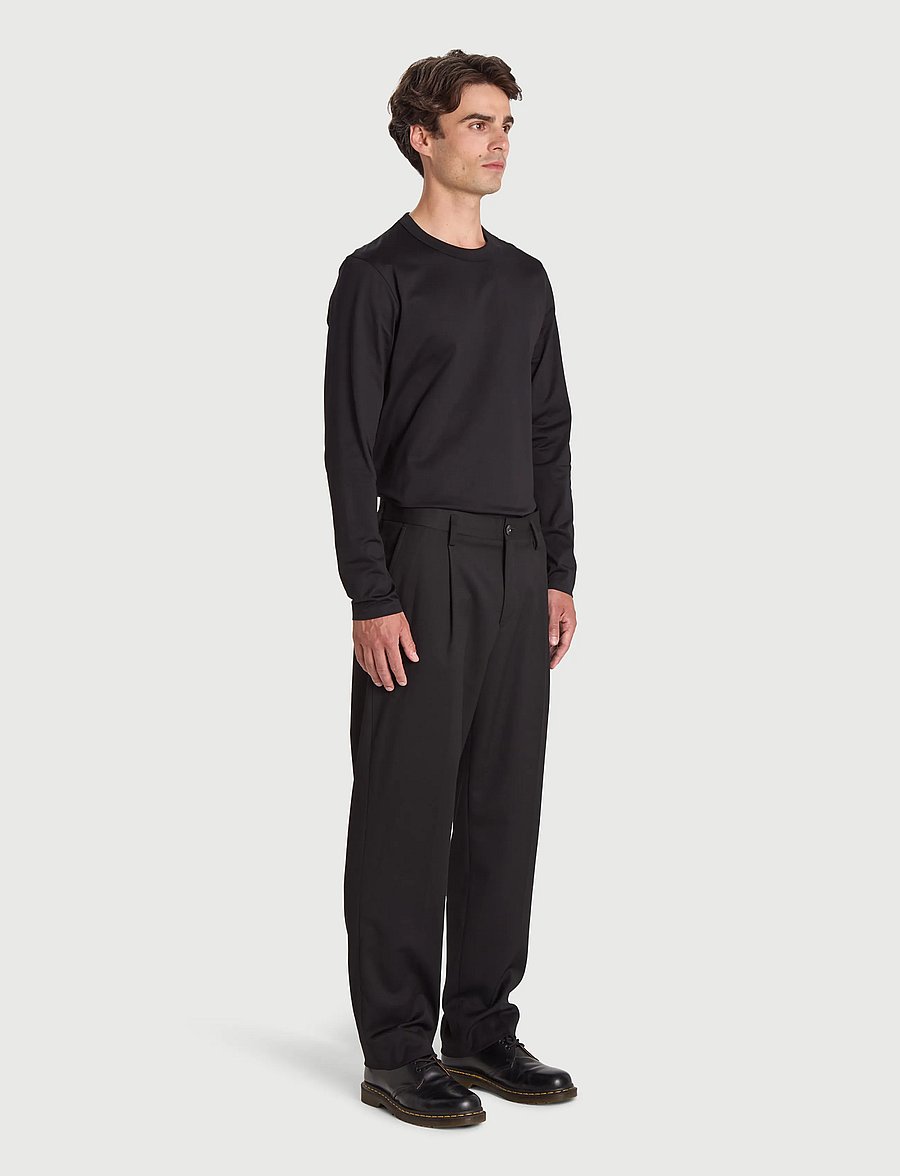 Bread & Boxers - Long Sleeve Pima - pyjamasöverdelar - black - 3