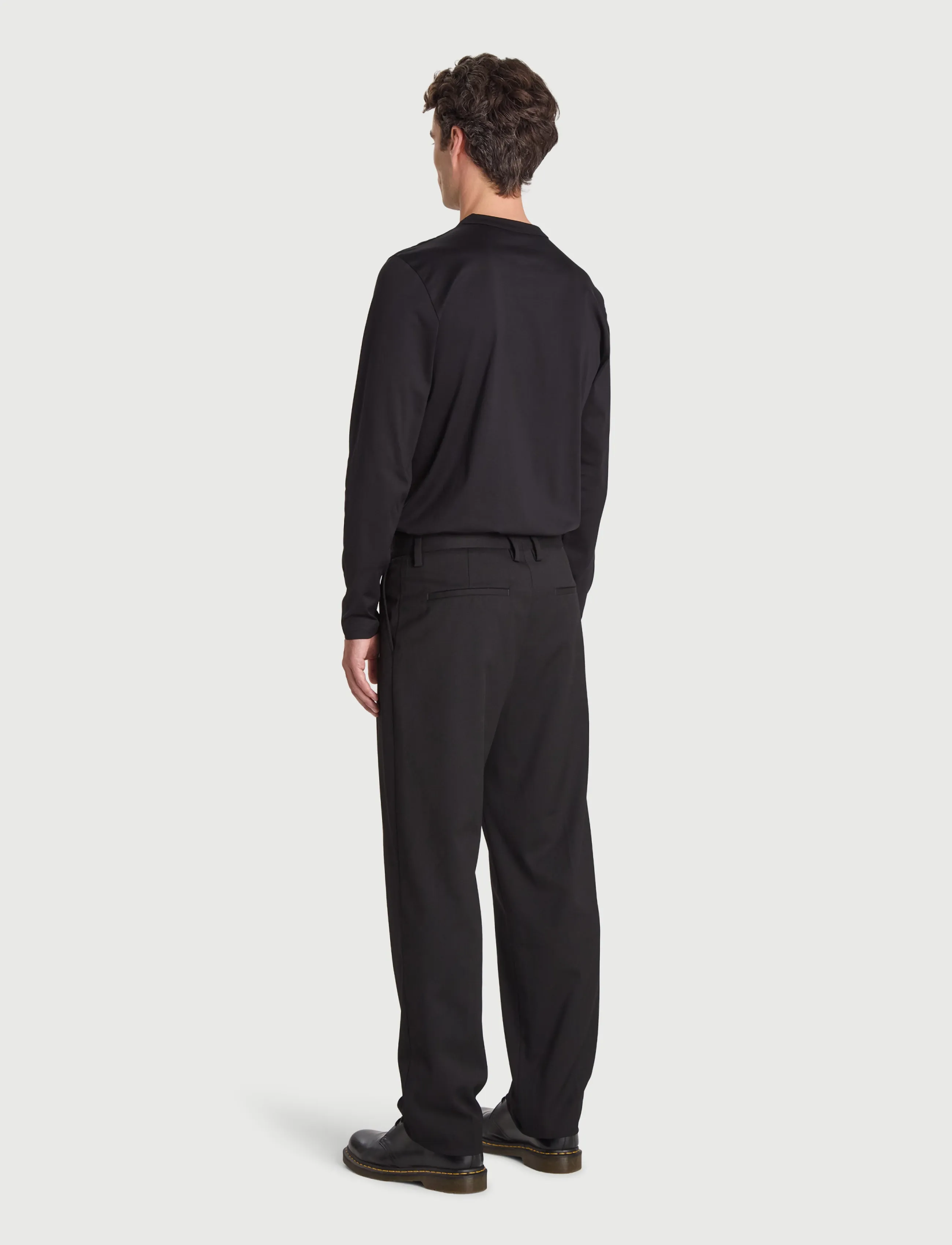 Bread & Boxers - Long Sleeve Pima - pyjamasöverdelar - black - 4