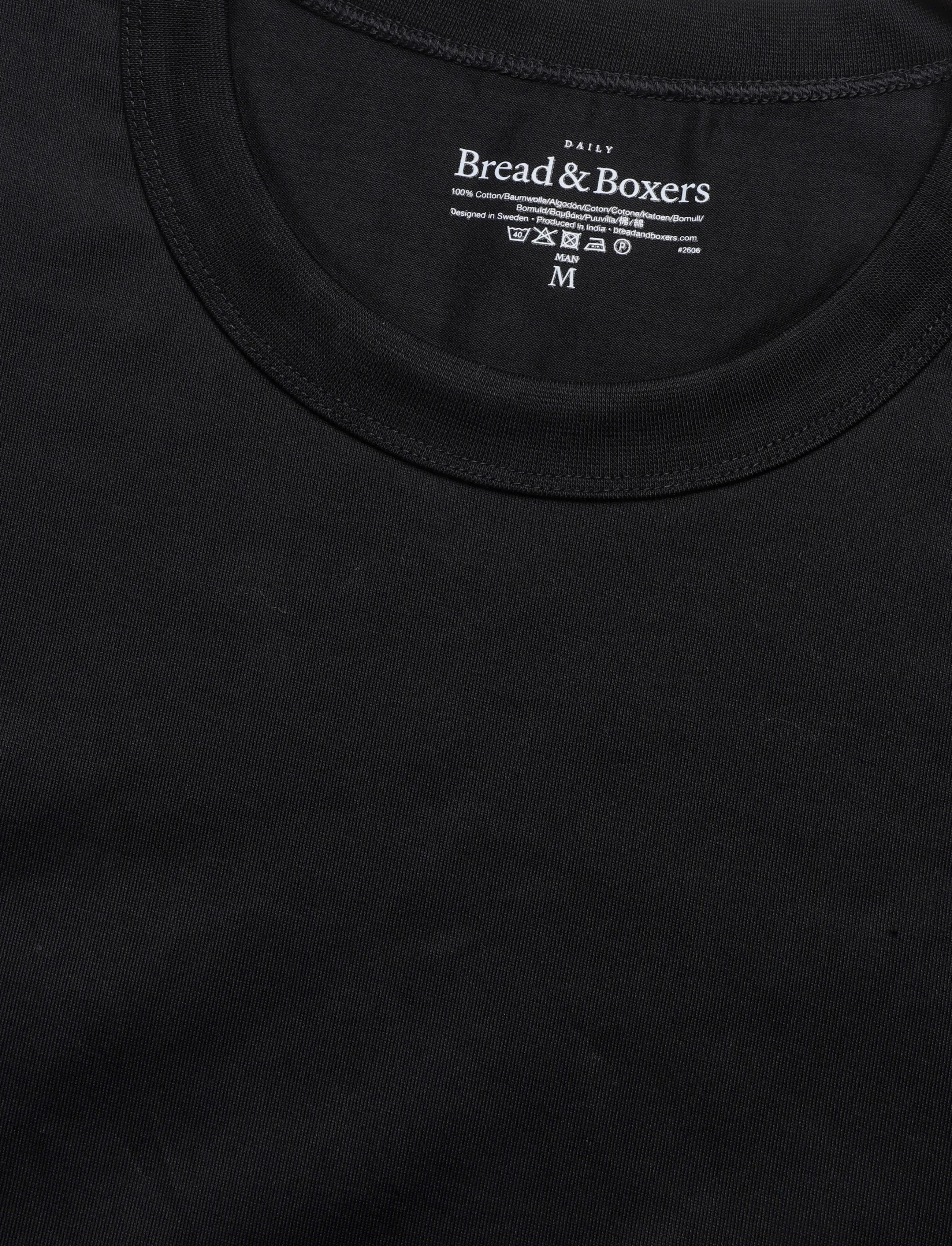 Bread & Boxers - Long Sleeve Pima - nattrøjer - black - 2