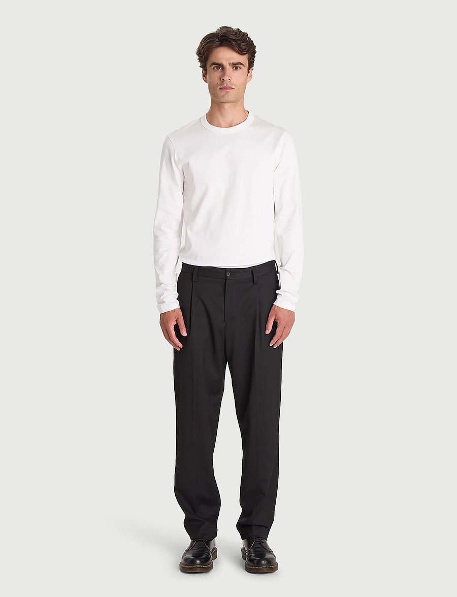 Bread & Boxers - Long Sleeve Pima - pyjamasöverdelar - white - 0