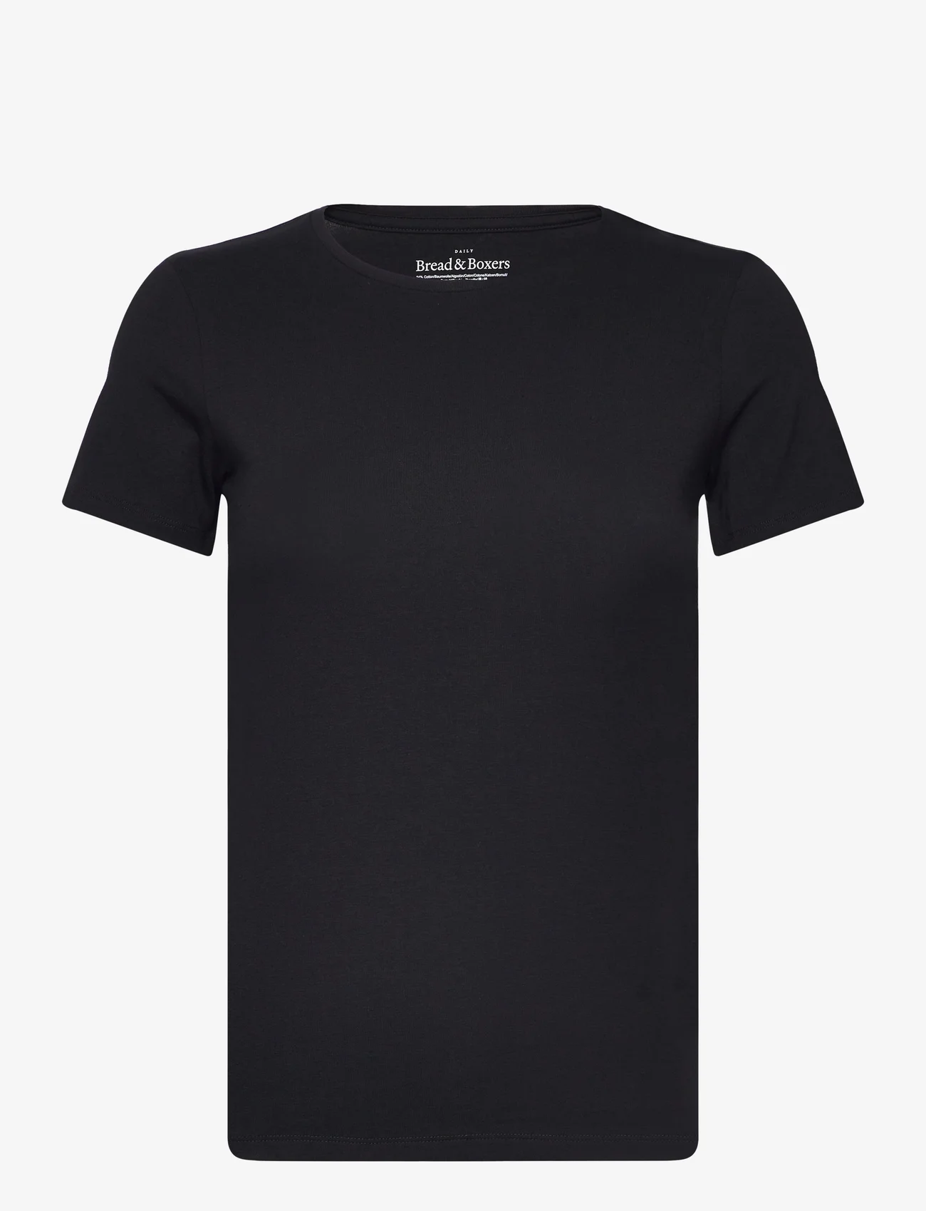 Bread & Boxers - Crew Neck slim - t-shirt & tops - black - 0