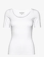 T-shirt scoop neck - WHITE