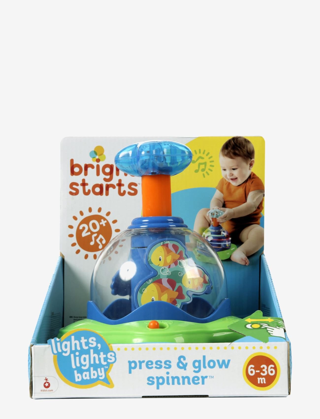 Bright Starts - Bright Starts Press & glow spinner - aktivitetslegetøj - multi coloured - 1