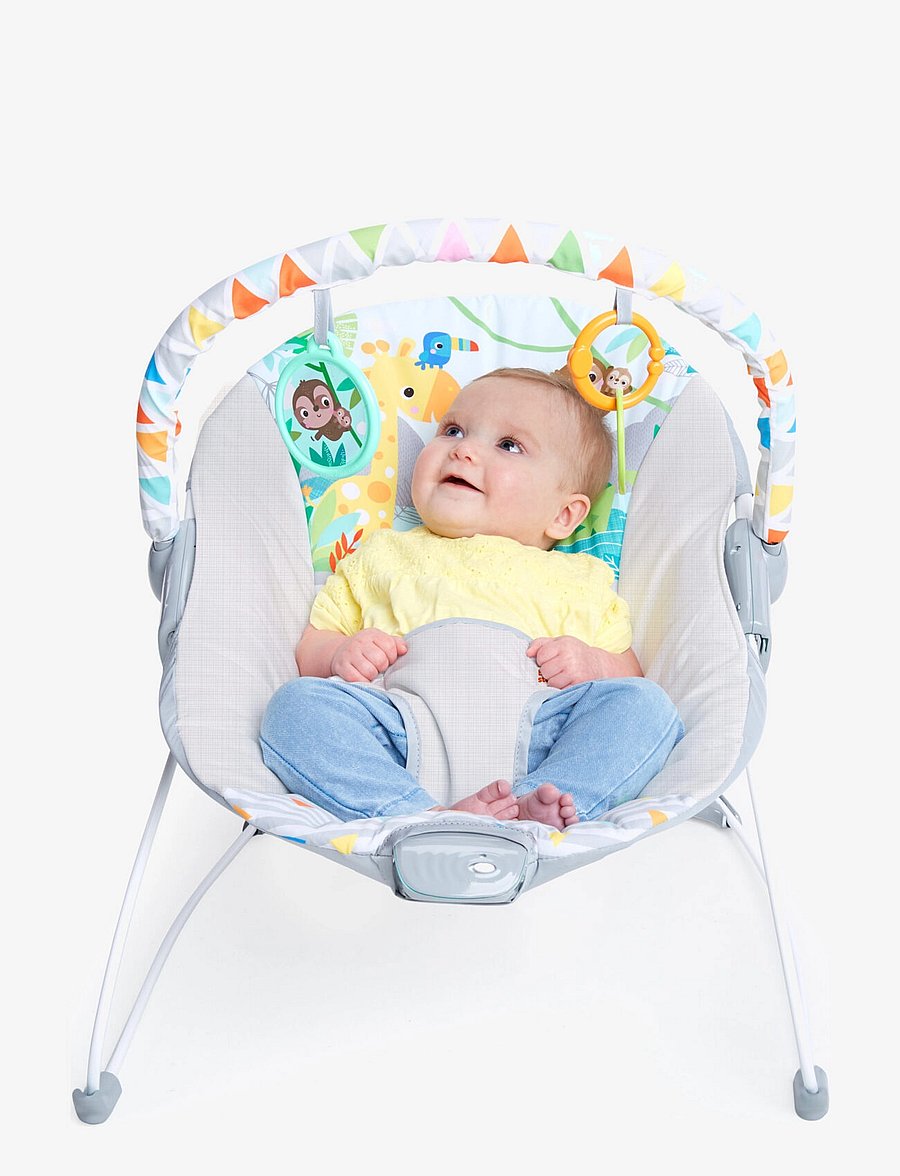 Bright Starts - Safari Fun™ - Skråstol med gyngefunktion - babysitters - multi coloured - 4
