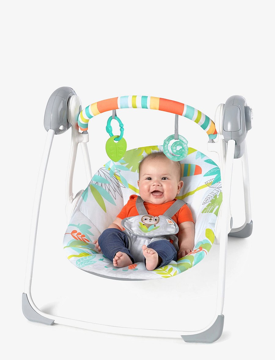 Bright Starts - Rainforest Vibes™ - Transportabel skråstol med gyngefunktion - babysitters - multi coloured - 4