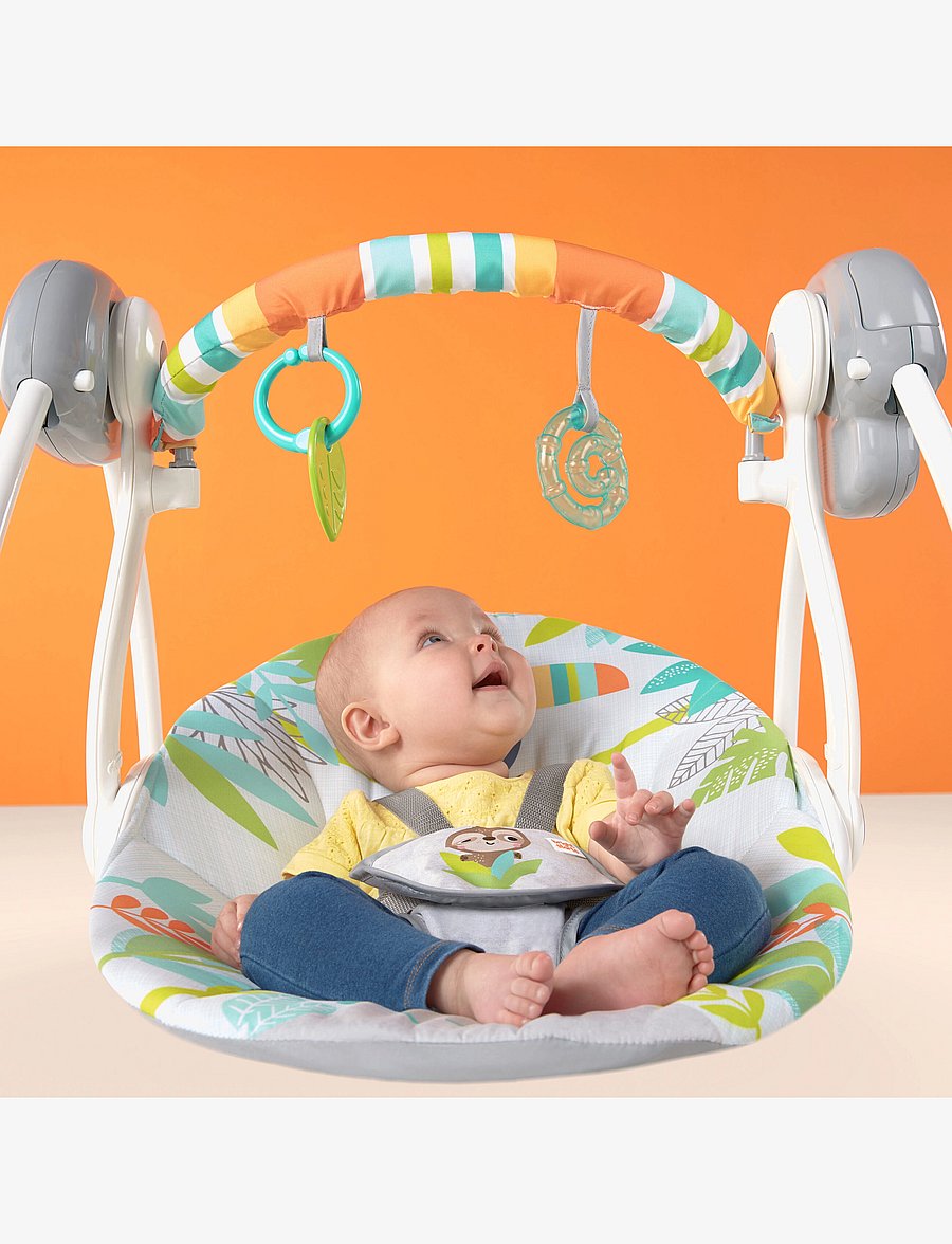 Bright Starts - Rainforest Vibes™ - Transportabel skråstol med gyngefunktion - babysitters - multi coloured - 5