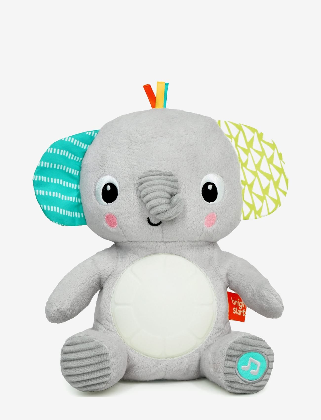 Bright Starts - Hug-a-bye Baby™ musikalsk elefant-plysdyr med lys - interaktivt legetøj - grey - 1