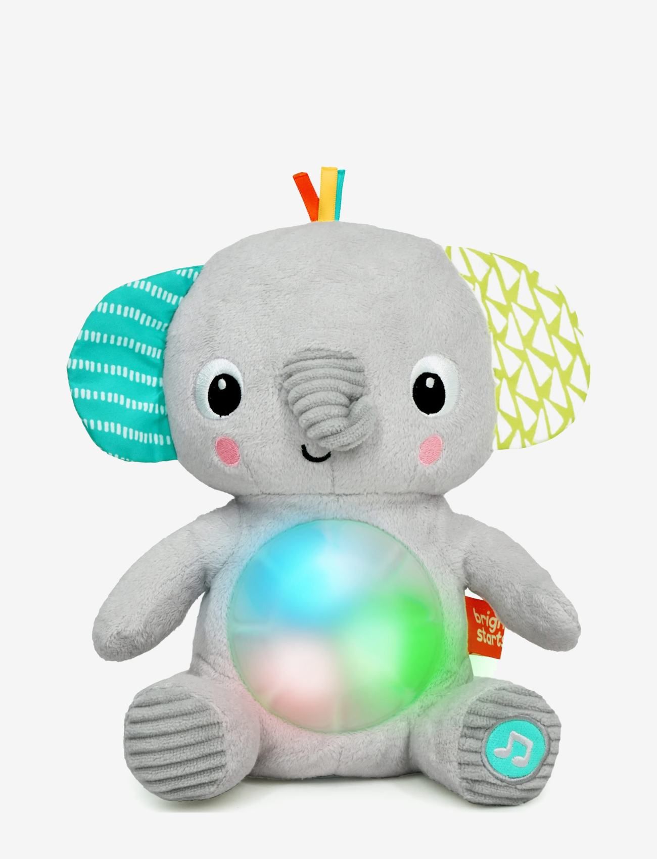 Bright Starts - Hug-a-bye Baby™ musikalsk elefant-plysdyr med lys - interaktivt legetøj - grey - 3