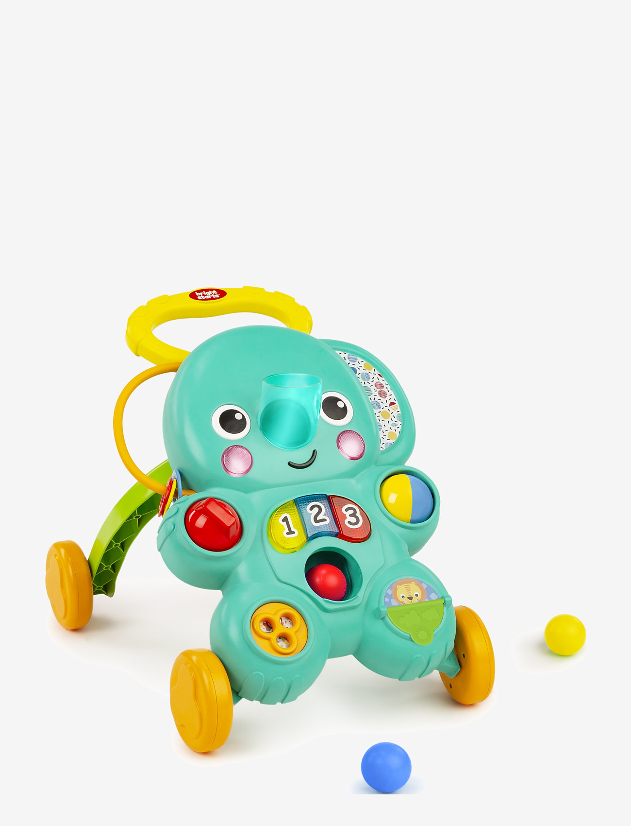 Bright Starts - 2-i-1 aktivitetsgåvogn med bolde, Stroll 'n Roll™ - gåstolar - multi coloured - 0