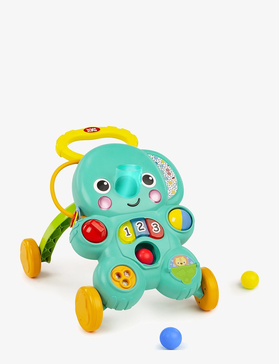 Bright Starts - 2-i-1 aktivitetsgåvogn med bolde, Stroll 'n Roll™ - työnnettävät tuolit - multi coloured - 0