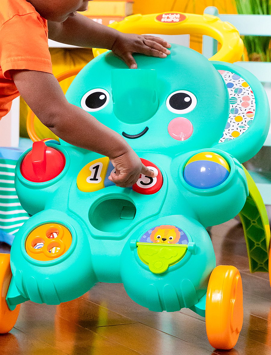 Bright Starts - 2-i-1 aktivitetsgåvogn med bolde, Stroll 'n Roll™ - työnnettävät tuolit - multi coloured - 3