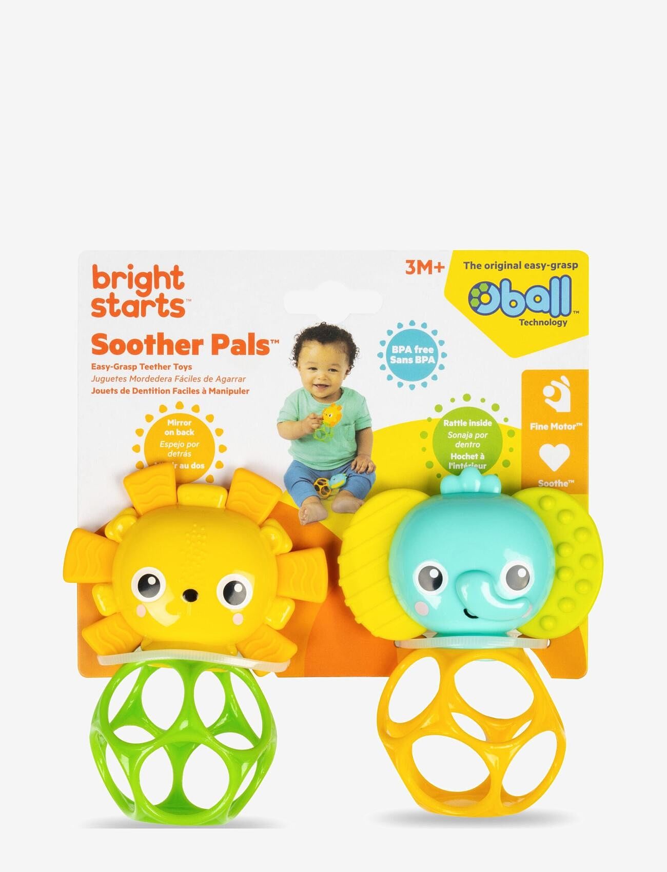 Bright Starts - Oball-bidering 2-pak - bidelegetøj - multi coloured - 1