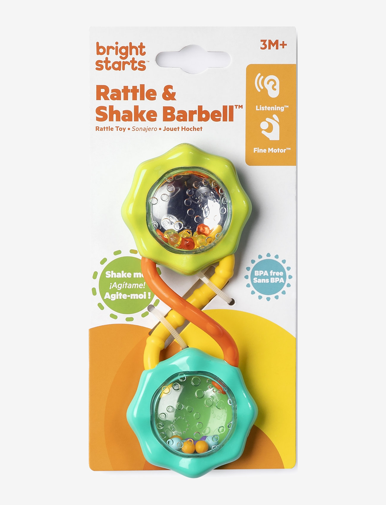 Bright Starts - Rangle, Rattle & Shake Barbell™, grøn - rattles - multi coloured - 2
